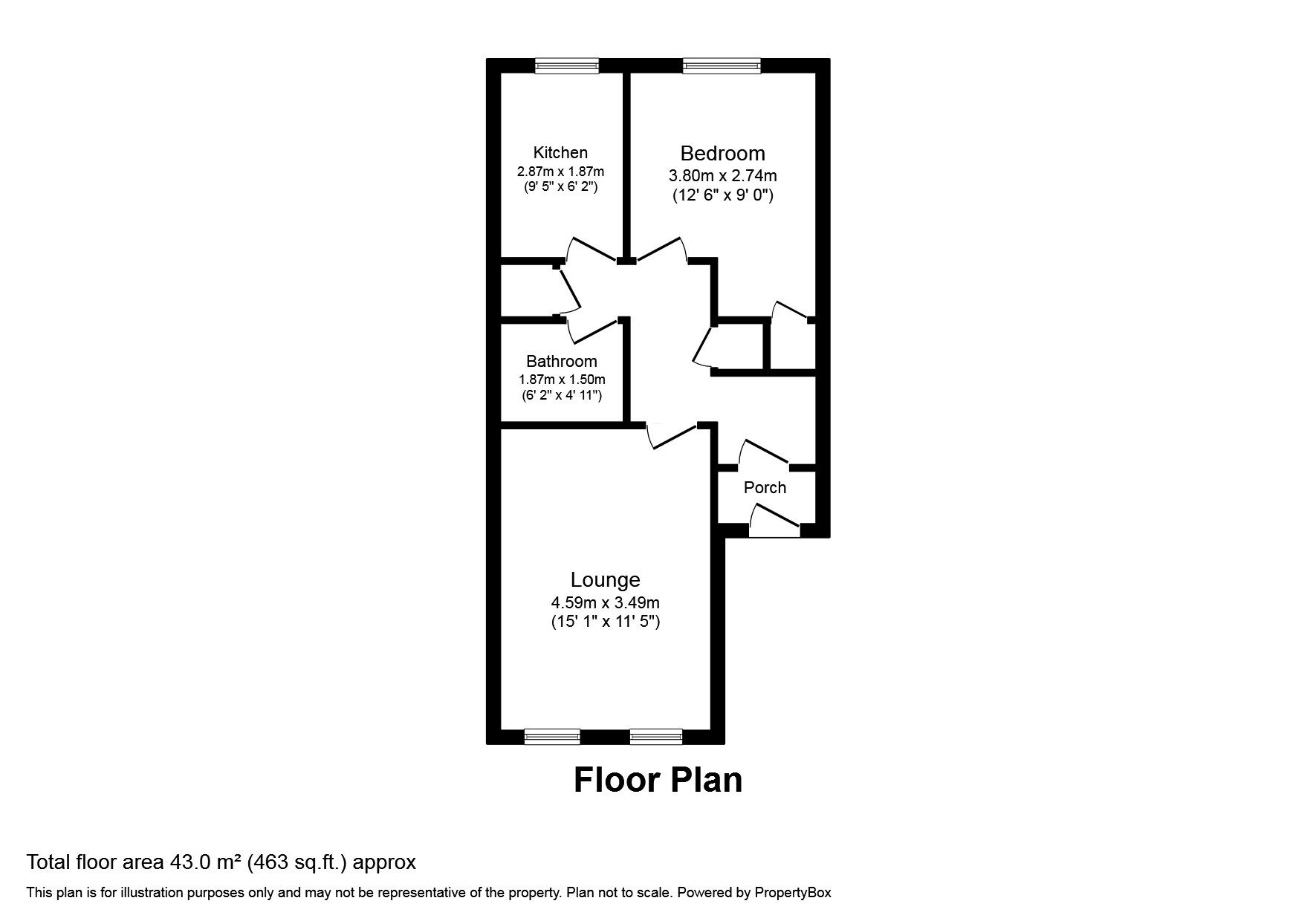 Floorplan of 1 bedroom  Flat to rent, High Street, St. Peters, Kent, CT10