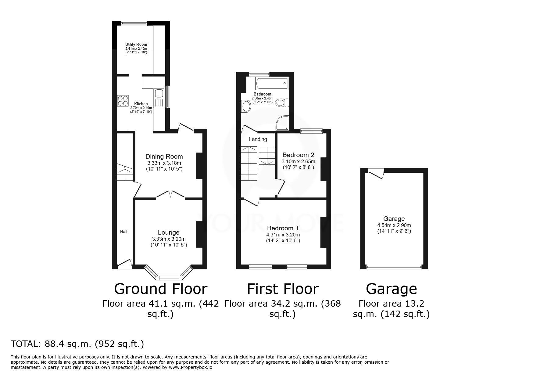 Floorplan of 2 bedroom Mid Terrace House for sale, Victoria Avenue, Broadstairs, Kent, CT10