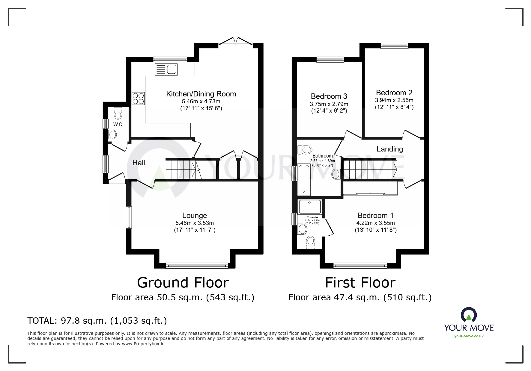 Floorplan of 3 bedroom Semi Detached House for sale, Hawthorn Grange, Ramsgate, Kent, CT12