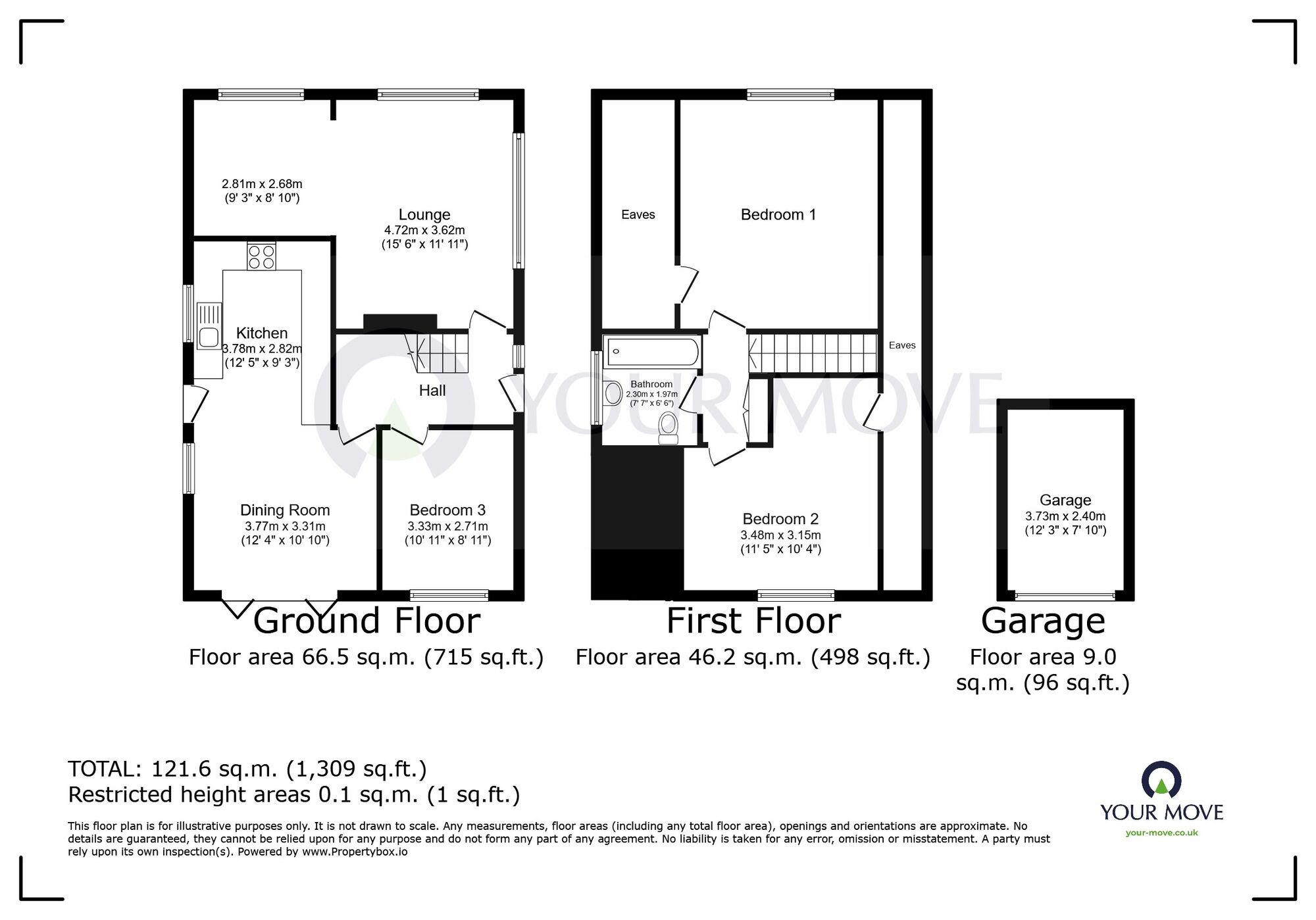 Floorplan of 3 bedroom Detached House for sale, Douglas Close, Broadstairs, Kent, CT10