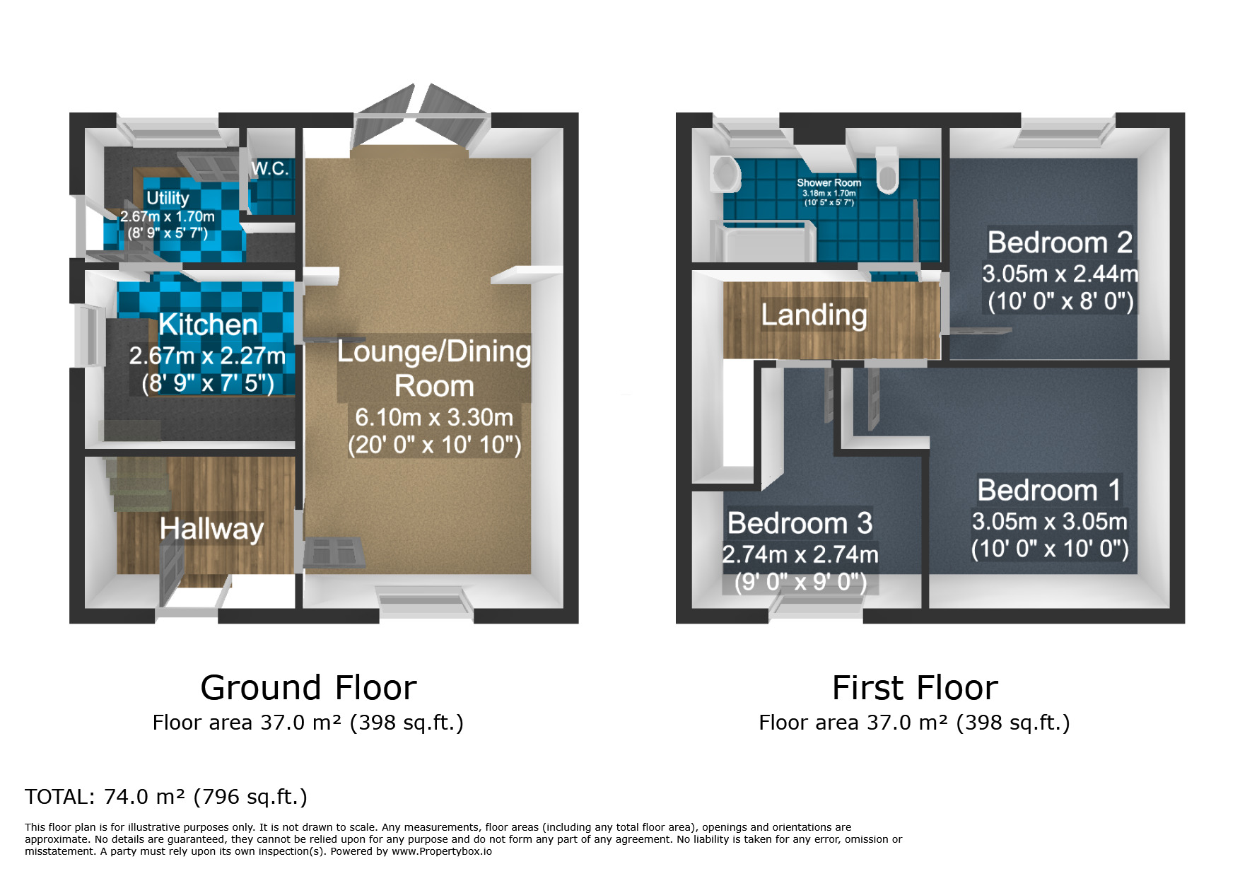 Floorplan of 3 bedroom Semi Detached House for sale, Langdale Road, Blackburn, Lancashire, BB2