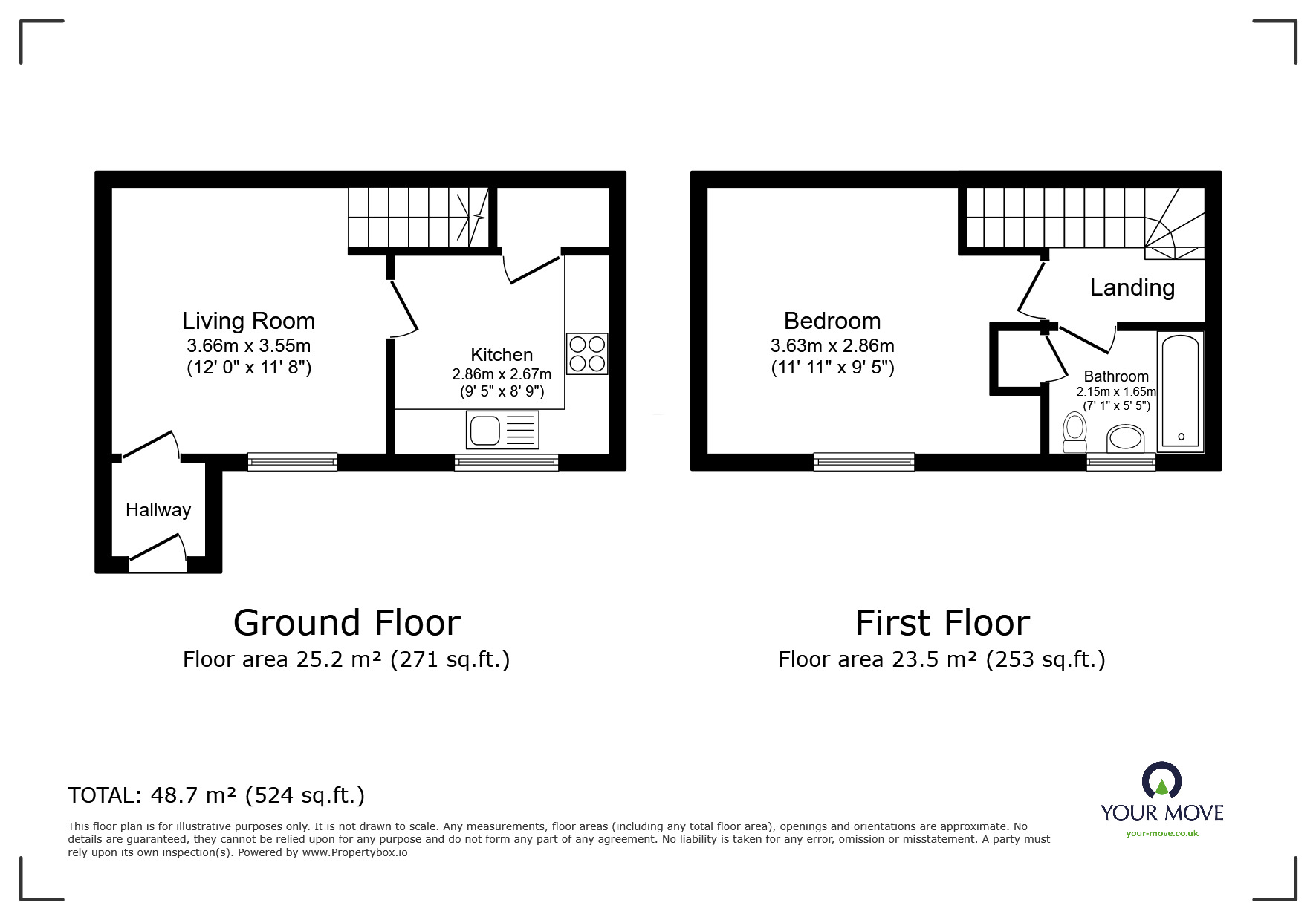 Floorplan of 1 bedroom  Flat for sale, Mary Street, Rishton, Lancashire, BB1