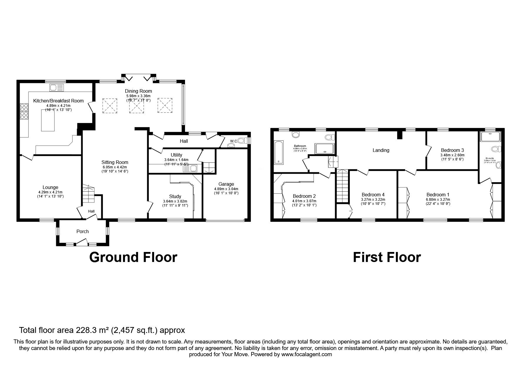 Floorplan of 4 bedroom Semi Detached House for sale, Bowfields Lane, Balderstone, Lancashire, BB2