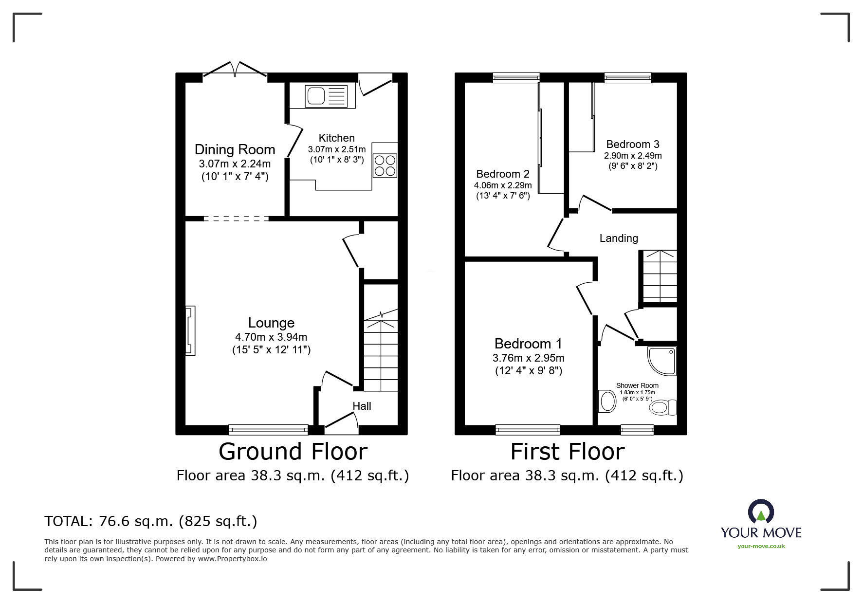 Floorplan of 3 bedroom Semi Detached House for sale, St. Davids Avenue, Blackburn, Lancashire, BB2