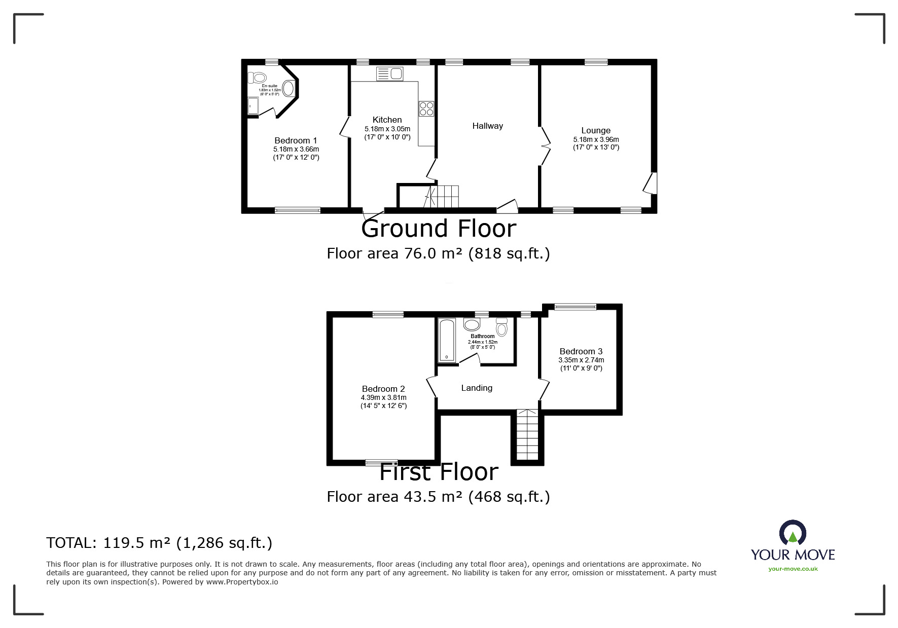 Floorplan of 3 bedroom End Terrace House for sale, Whittingham Lane, Broughton, Lancashire, PR3