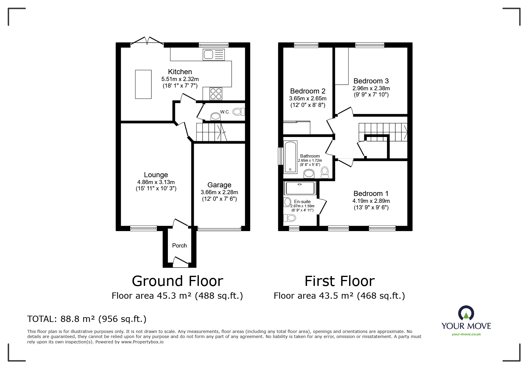 Floorplan of 3 bedroom Detached House for sale, Brookview Close, Blackburn, Lancashire, BB1