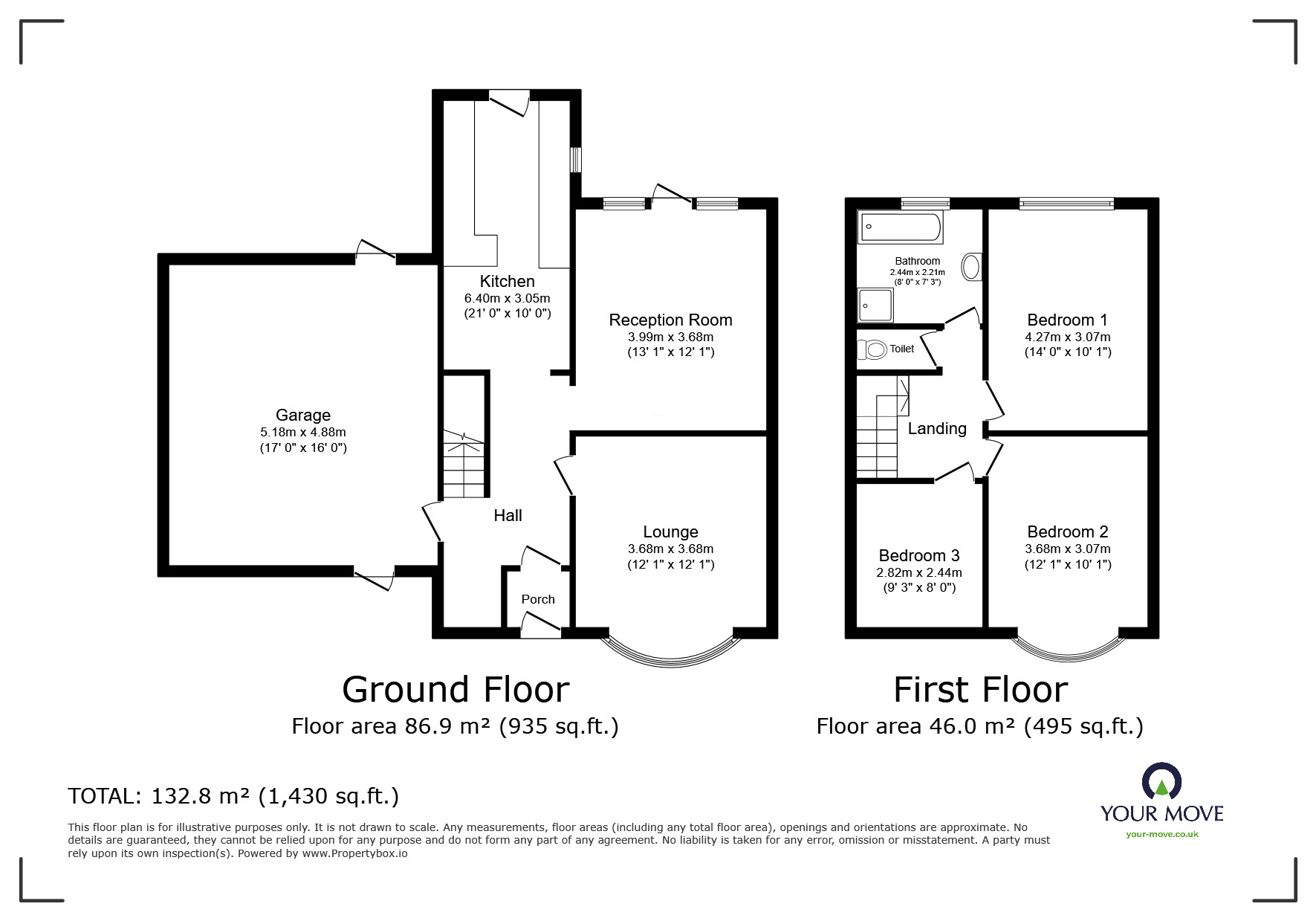 Floorplan of 3 bedroom Semi Detached House for sale, Billinge Avenue, Blackburn, Lancashire, BB2