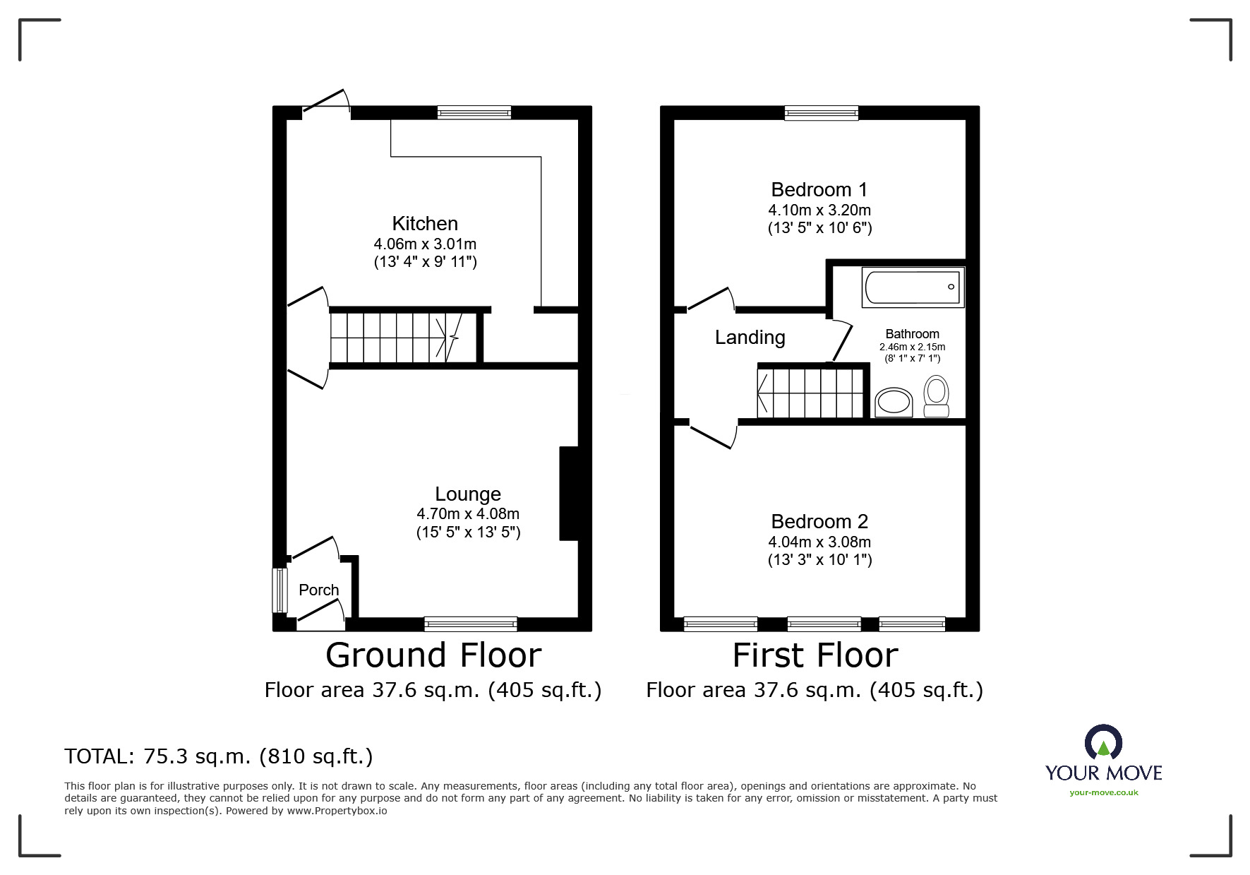 Floorplan of 2 bedroom Mid Terrace House for sale, Edward Street, Rishton, Lancashire, BB1