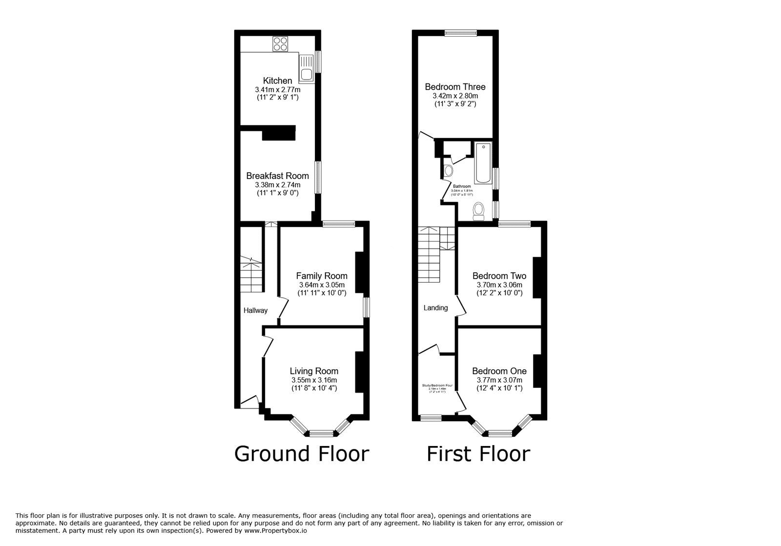 Floorplan of 4 bedroom Semi Detached House to rent, Longford Road, Bognor Regis, West Sussex, PO21