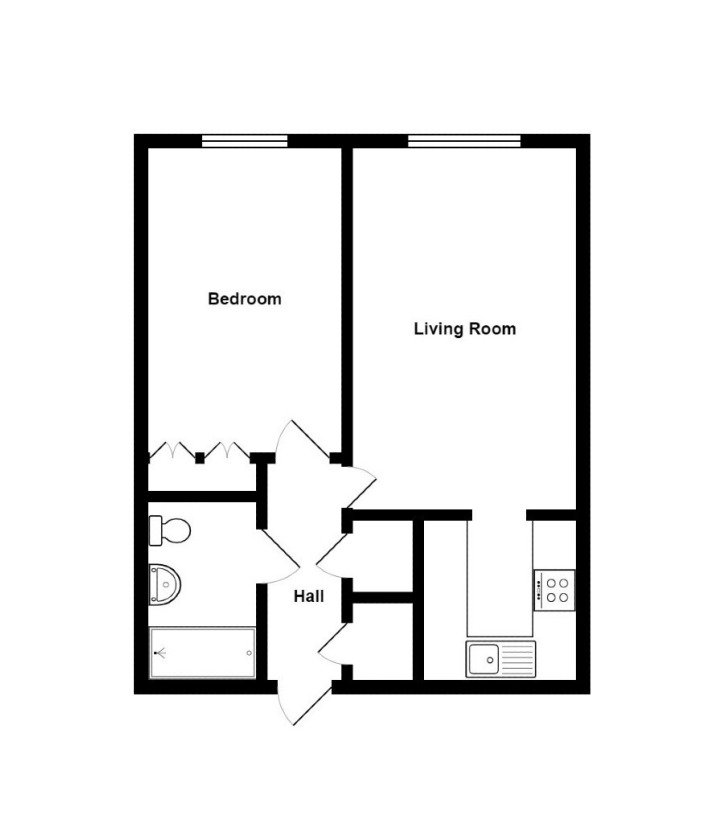 Floorplan of 1 bedroom  Flat for sale, Campbell Road, Bognor Regis, West Sussex, PO21