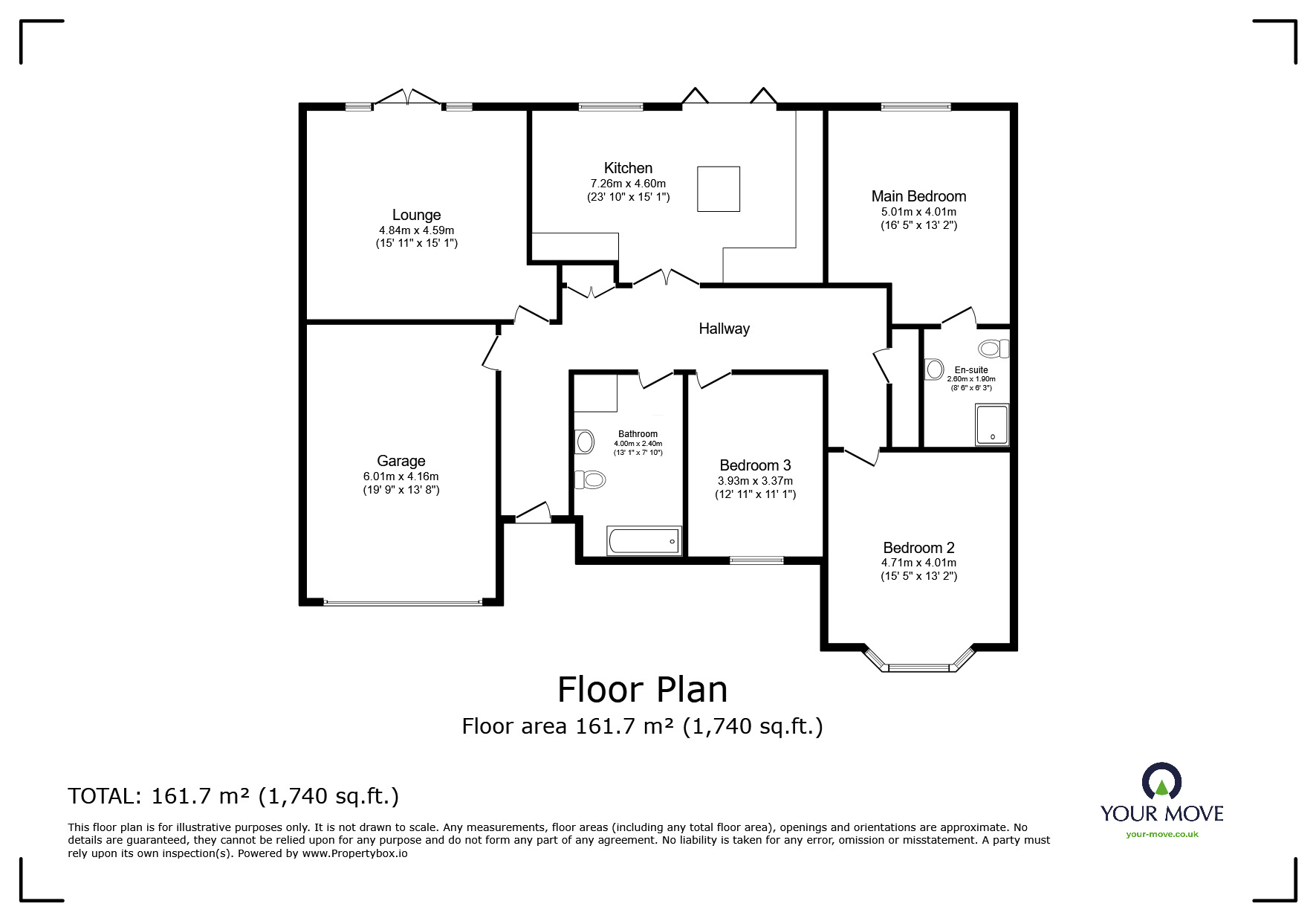 Floorplan of 3 bedroom Detached Bungalow for sale, Gossamer Lane, Bognor Regis, West Sussex, PO21