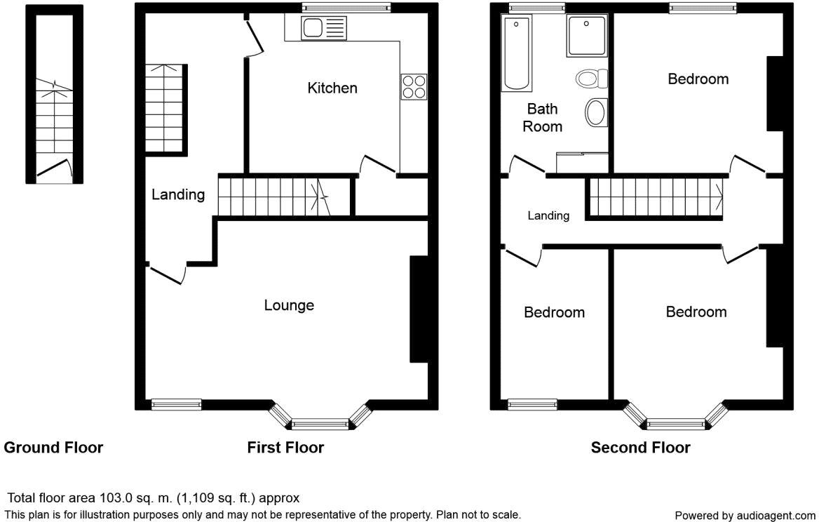 Floorplan of 3 bedroom  Flat to rent, West Street, Bognor Regis, West Sussex, PO21