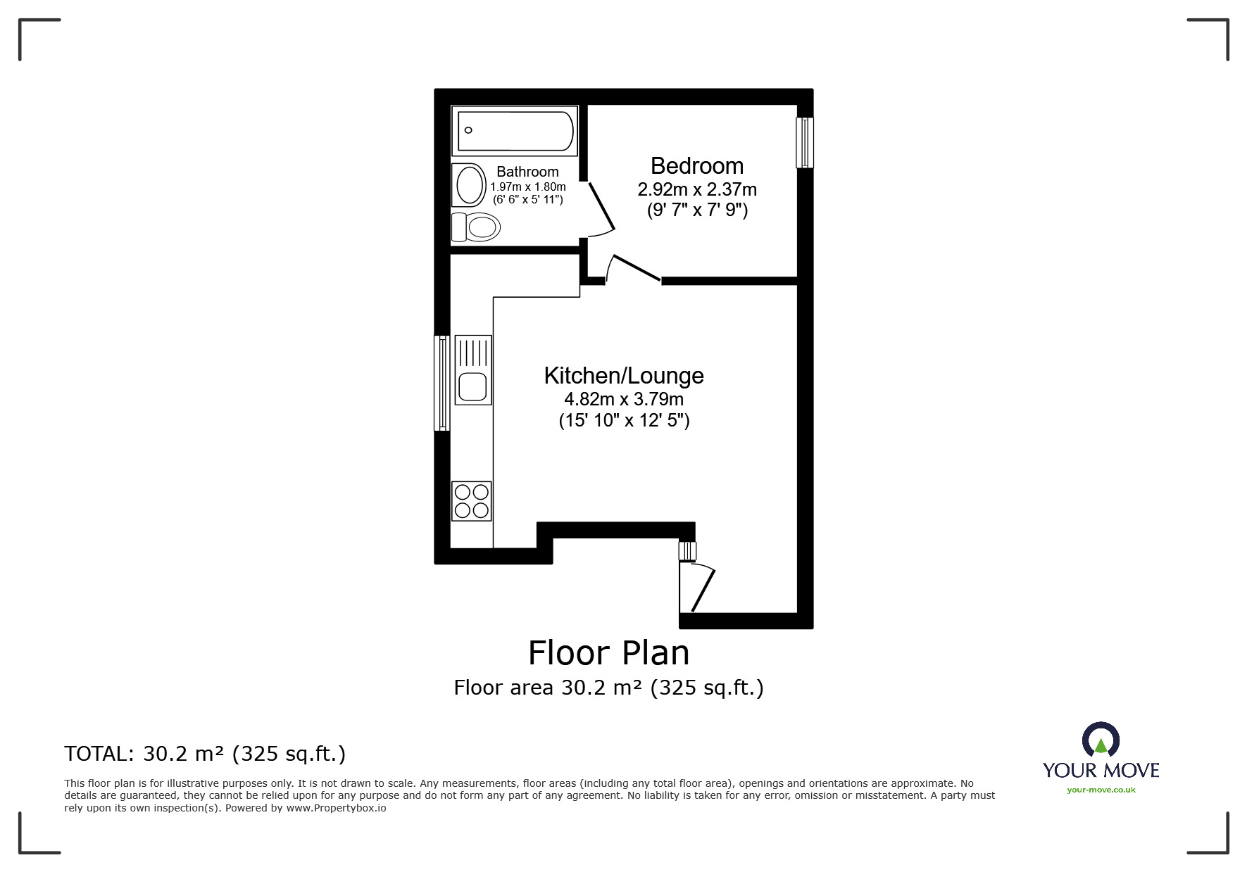 Floorplan of 1 bedroom  Flat for sale, Sturges Road, Bognor Regis, West Sussex, PO21