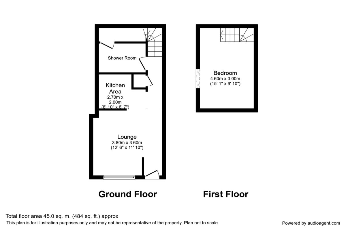 Floorplan of 1 bedroom Detached Property to rent, Norfolk Street, Bognor Regis, West Sussex, PO21