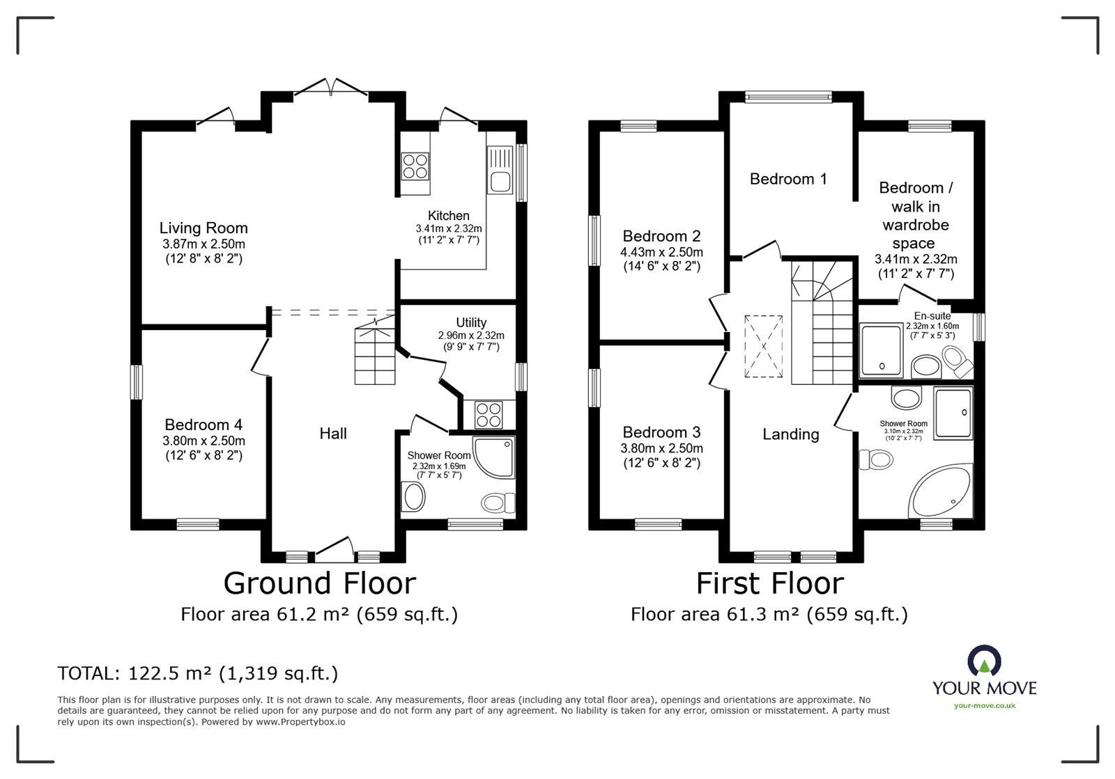 Floorplan of 4 bedroom Detached House to rent, Ivydale Road, Bognor Regis, West Sussex, PO21