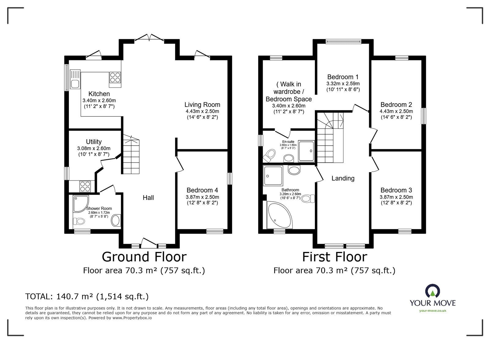 Floorplan of 4 bedroom Detached House to rent, Ivydale Road, Bognor Regis, West Sussex, PO21