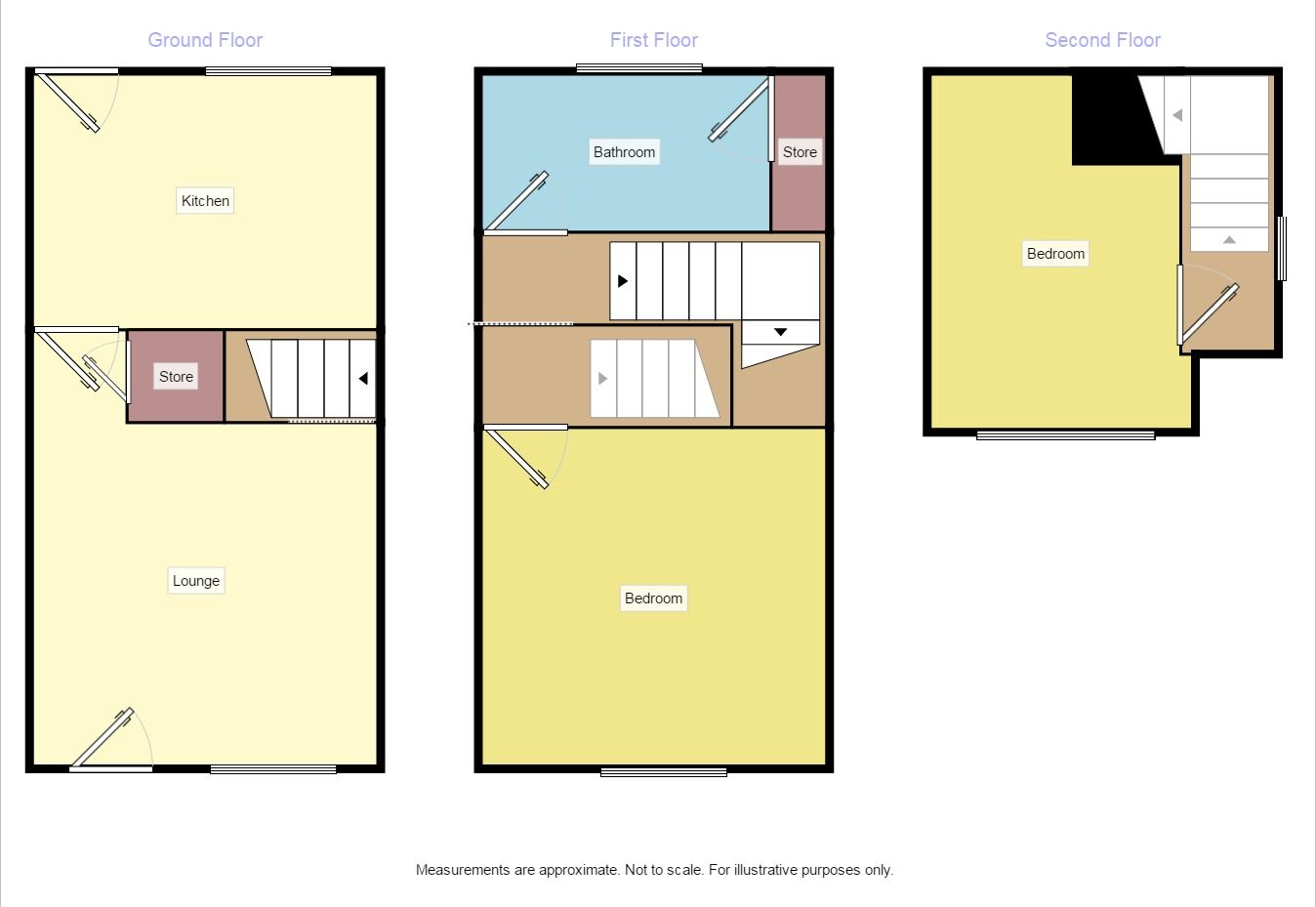 Floorplan of 2 bedroom Semi Detached House to rent, Openwoodgate, Belper, Derbyshire, DE56