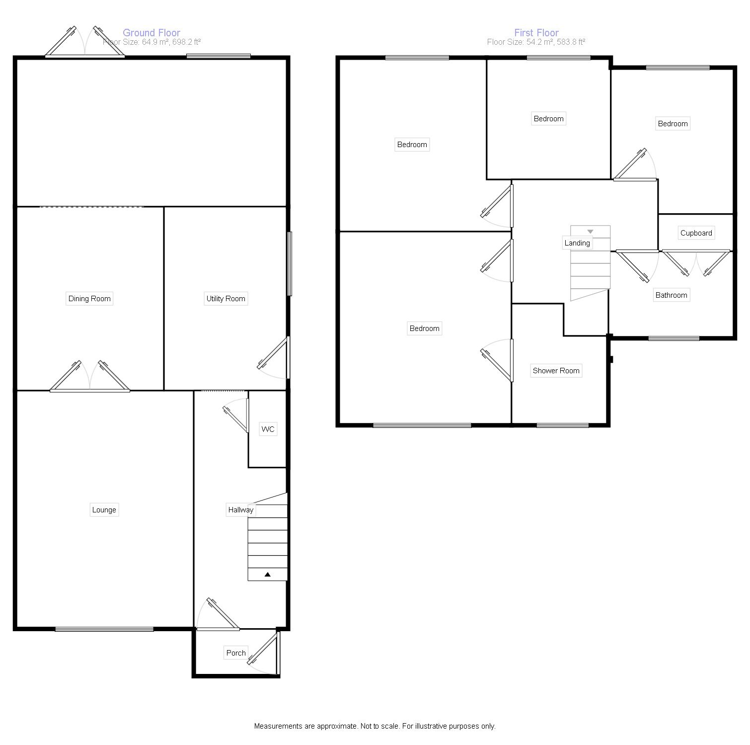 Floorplan of 4 bedroom Detached House to rent, Birchover Way, Allestree, Derby, DE22