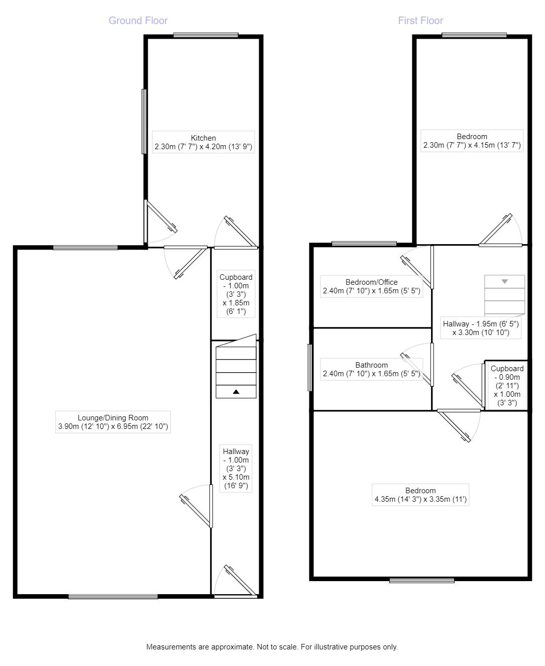 Floorplan of 3 bedroom Semi Detached House to rent, Villas Road, Ambergate, Derbyshire, DE56