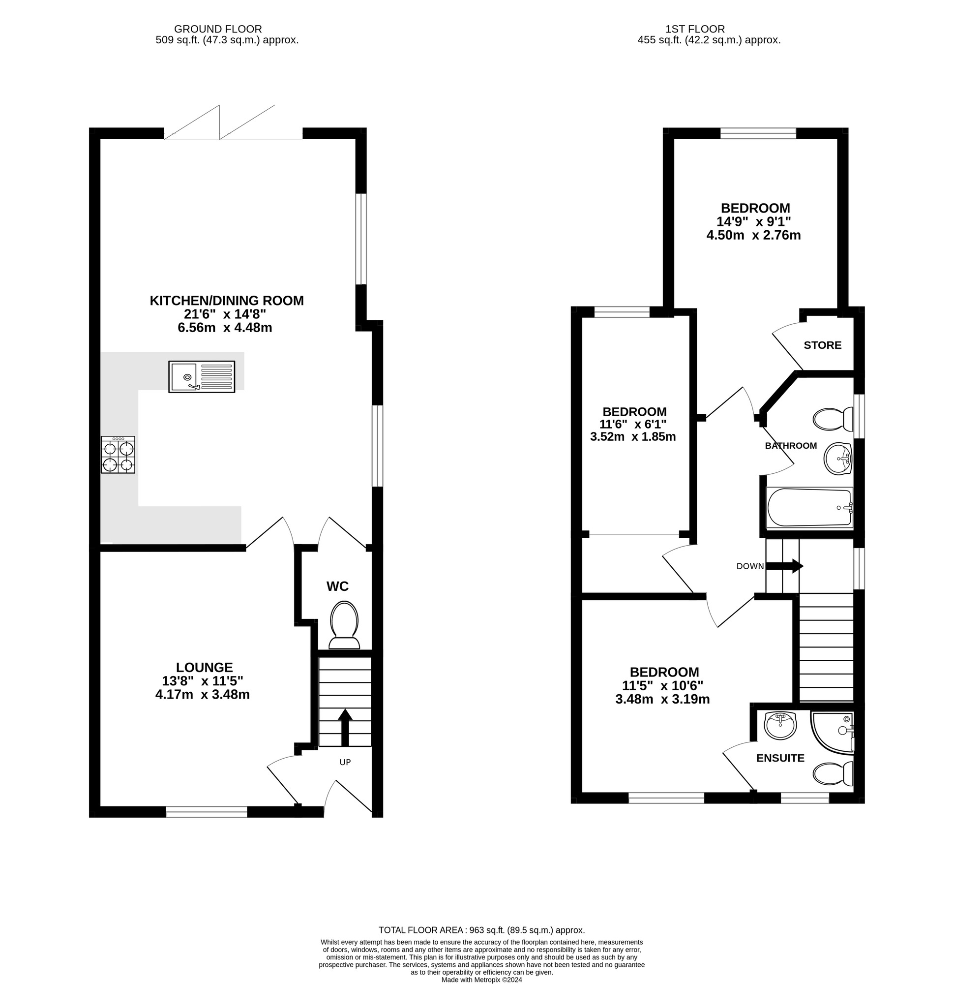 Floorplan of 3 bedroom Detached House for sale, Belper Road, Bargate, Derbyshire, DE56