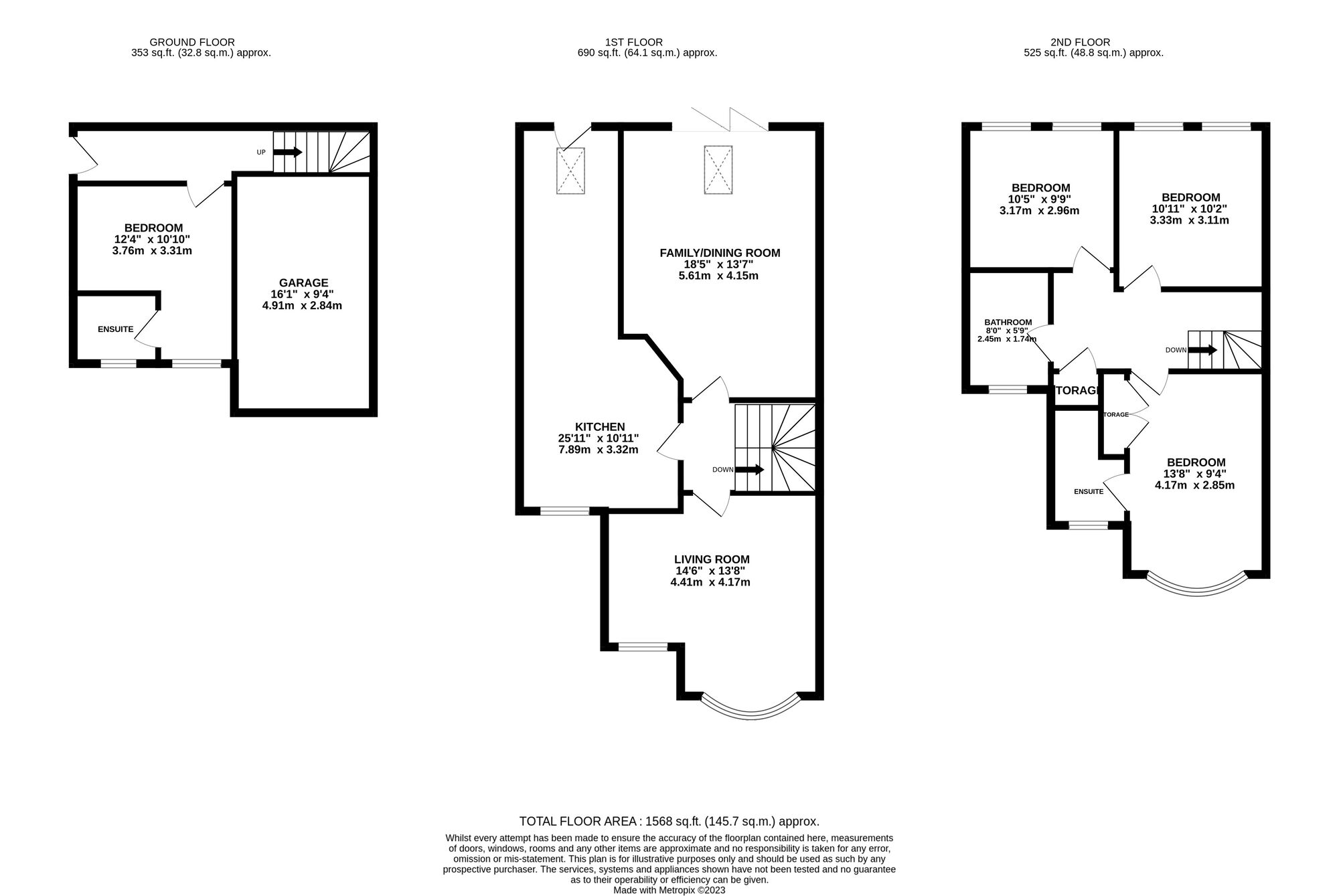 Floorplan of 4 bedroom Detached House for sale, Chatham Court, Belper, Derbyshire, DE56