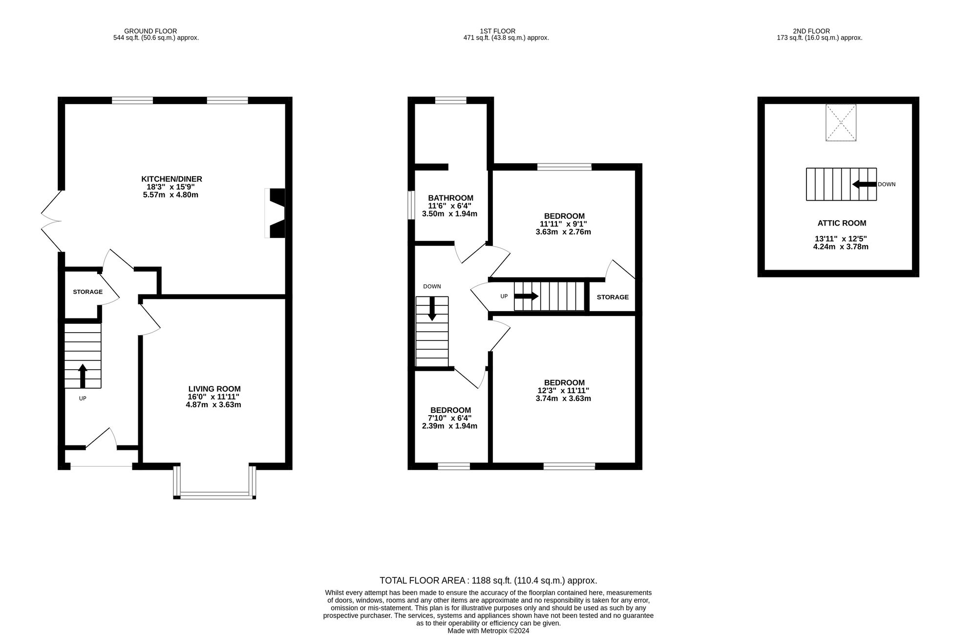 Floorplan of 3 bedroom Semi Detached House for sale, Wilmot Road, Belper, Amber Valley, DE56