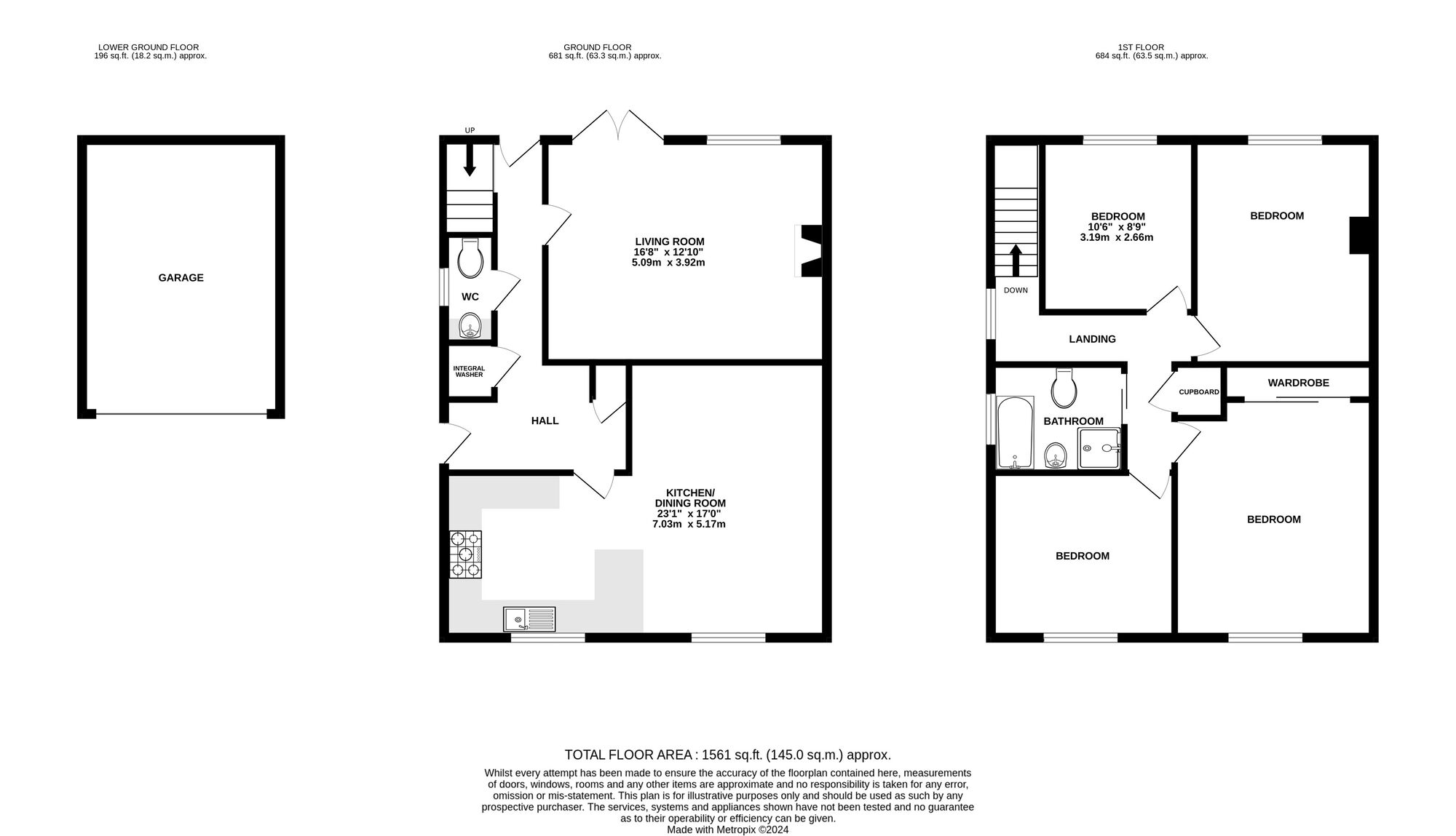 Floorplan of 4 bedroom Detached House for sale, Church Street, Fritchley, Derbyshire, DE56