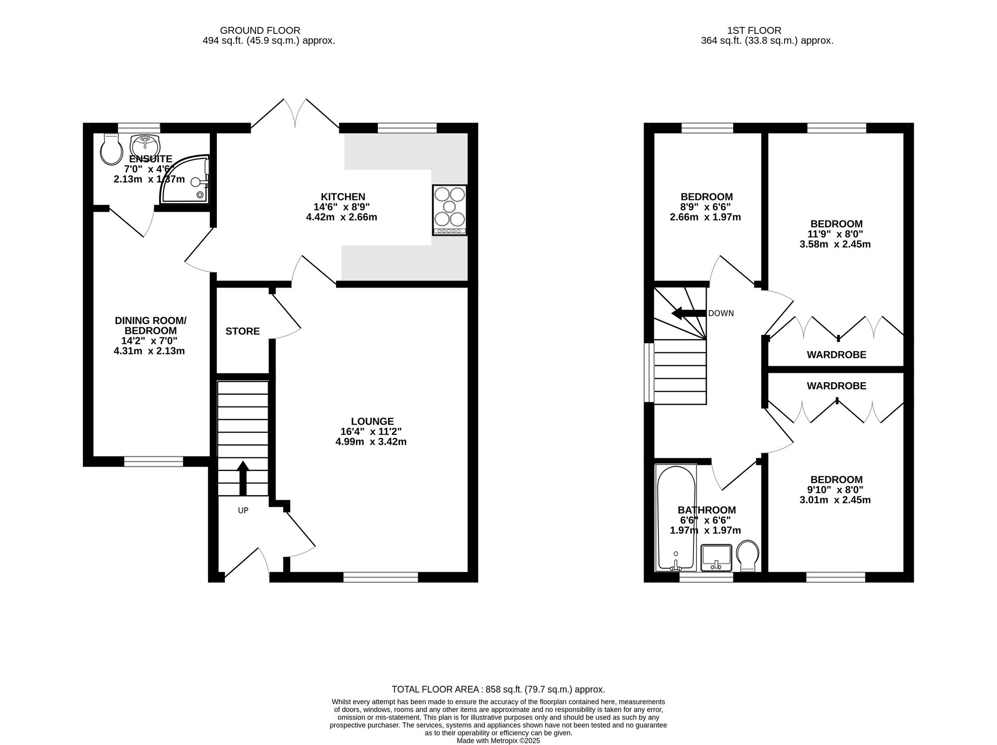 Floorplan of 4 bedroom Semi Detached House for sale, Millbank Avenue, Derbyshire, DE56