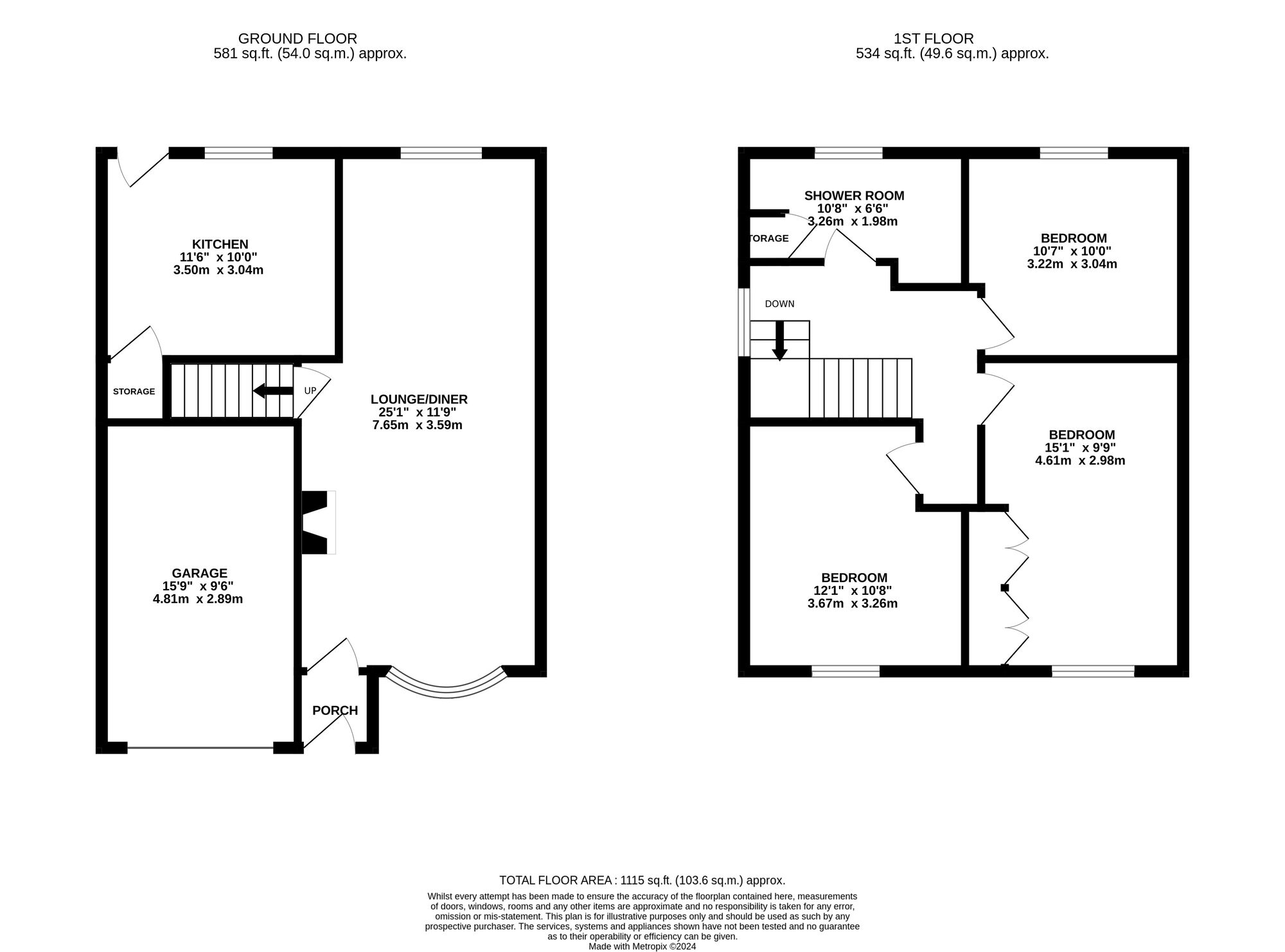 Floorplan of 3 bedroom Detached House for sale, Over Lane, Belper, Derbyshire, DE56