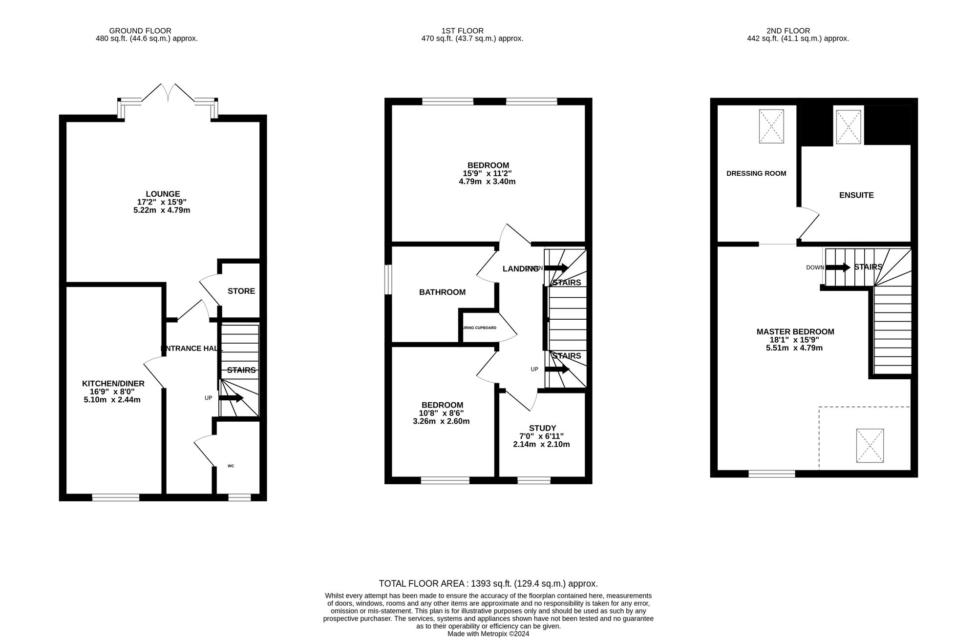 Floorplan of 3 bedroom  House to rent, Derwentside Drive, Belper, Derbyshire, DE56