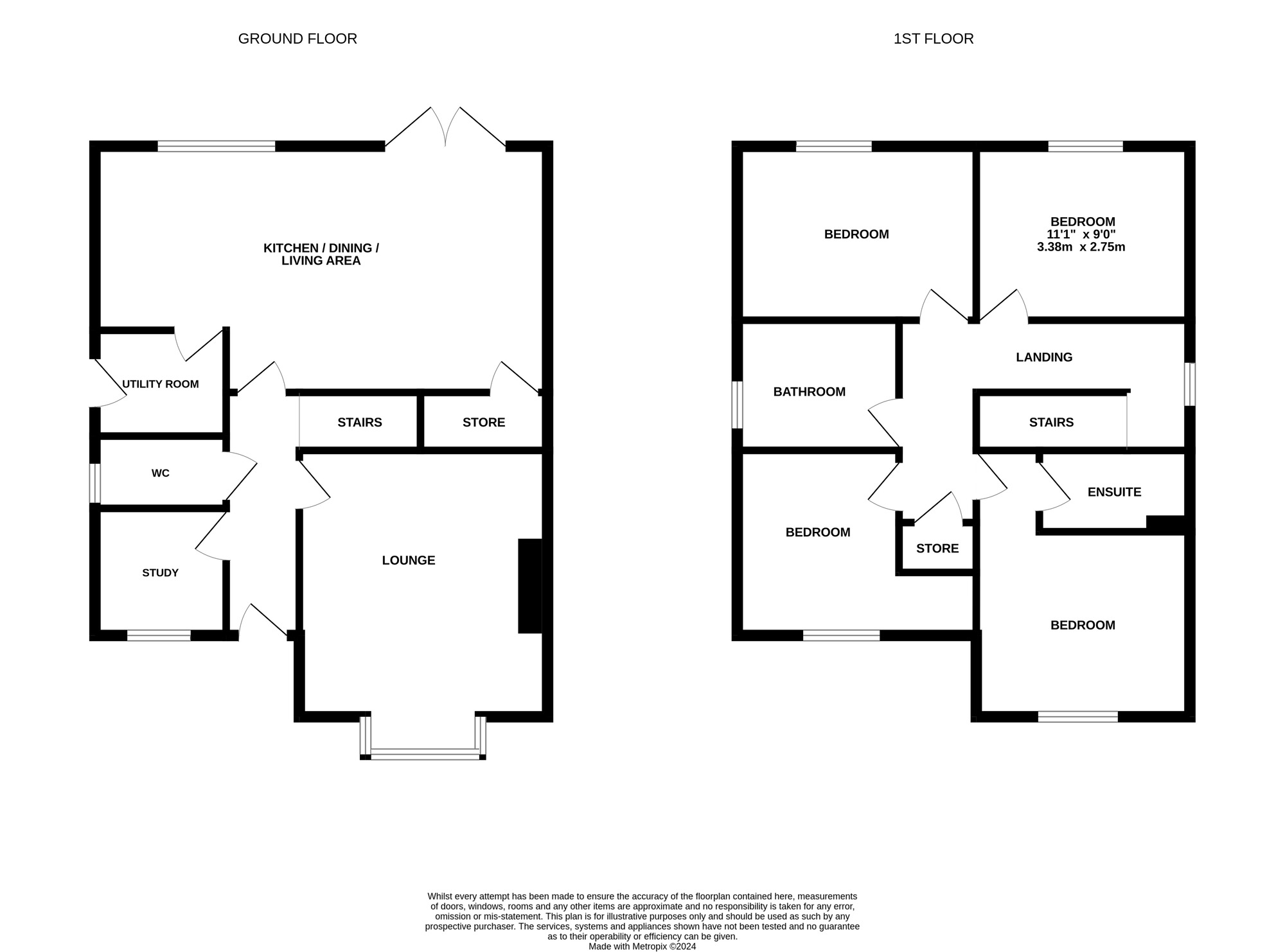 Floorplan of 4 bedroom Detached House for sale, Meadow Drive, Smalley, Derbyshire, DE7