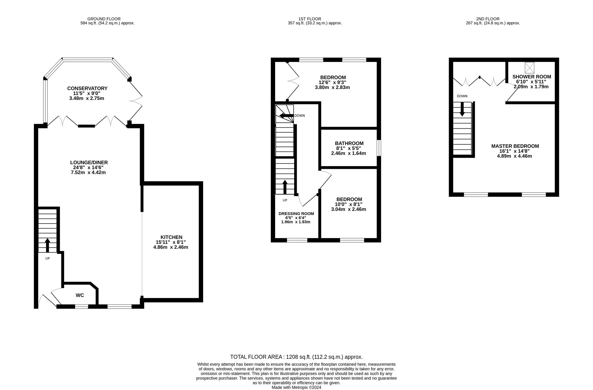 Floorplan of 3 bedroom End Terrace House for sale, Thornhill Avenue, Belper, Derbyshire, DE56