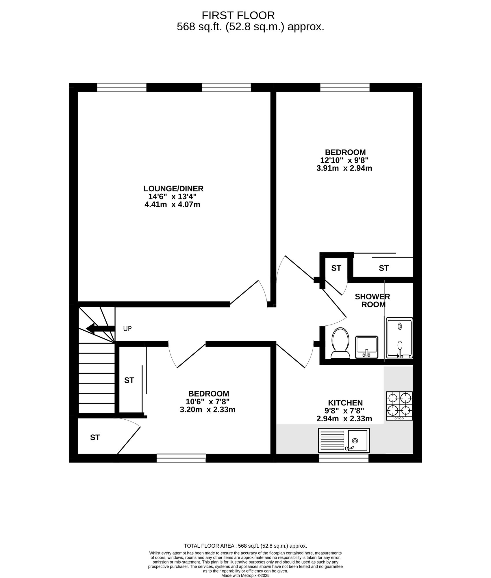 Floorplan of 2 bedroom  Flat for sale, Bridge Street, Belper, Derbyshire, DE56