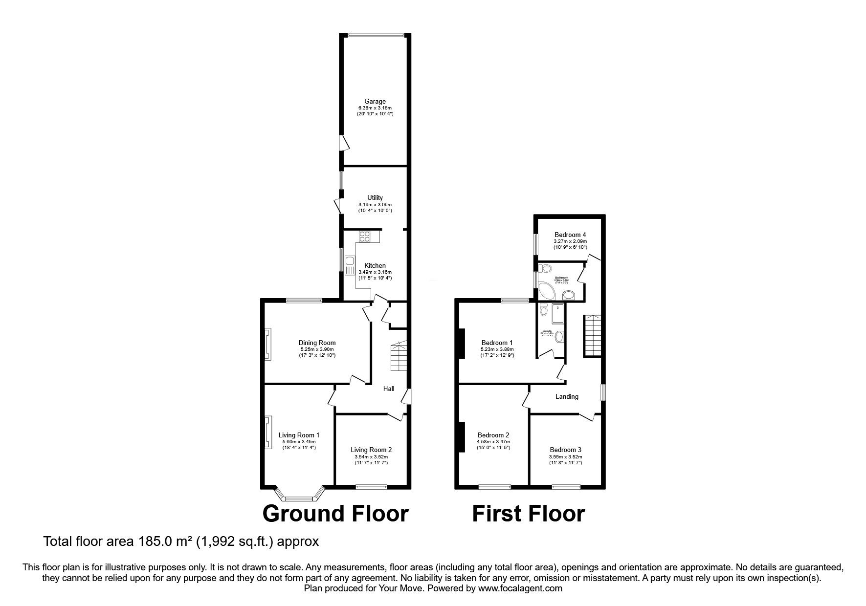 Floorplan of 4 bedroom End Terrace House for sale, Bolton Road, Bury, Greater Manchester, BL8