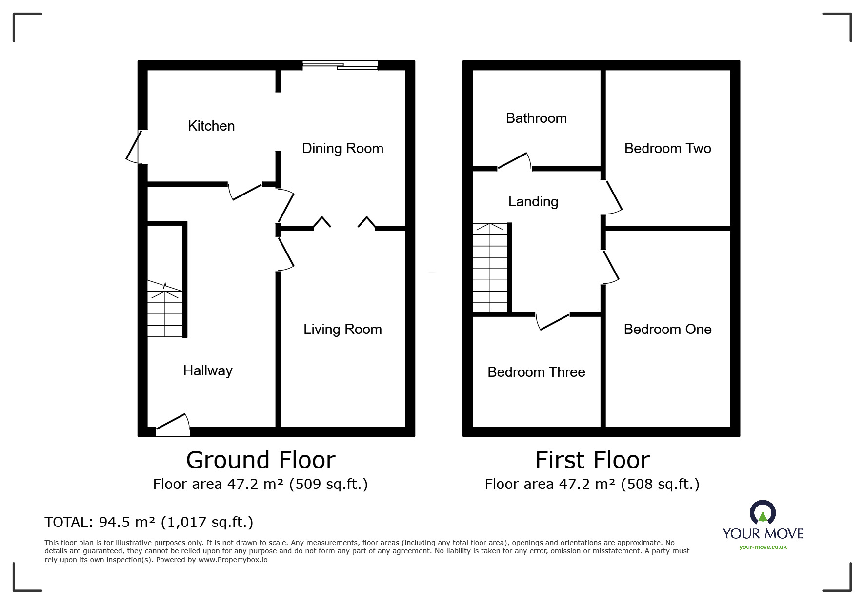 Floorplan of 3 bedroom Semi Detached House for sale, Wordsworth Avenue, Bury, Greater Manchester, BL9