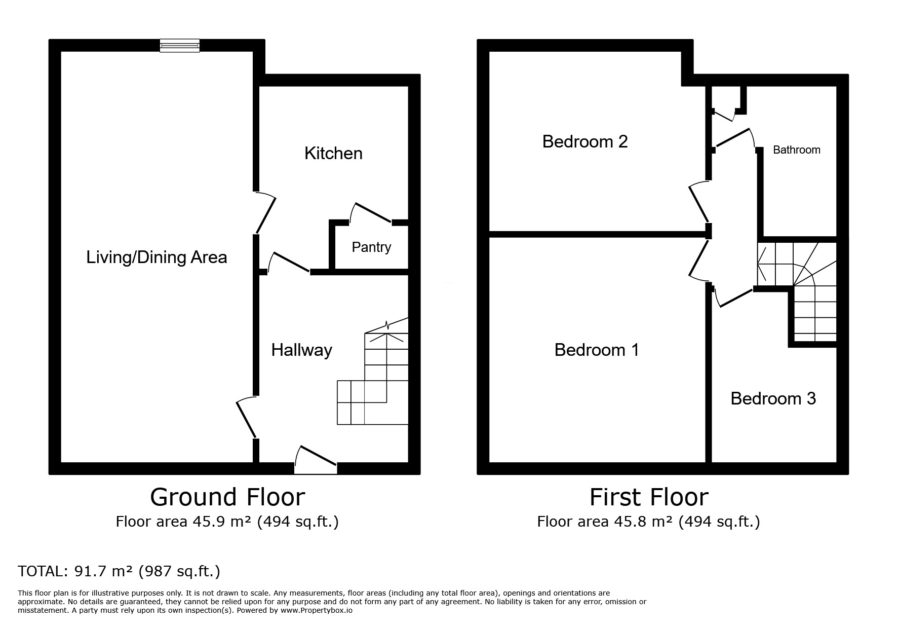 Floorplan of 3 bedroom Semi Detached House for sale, Hillside Crescent, Bury, Greater Manchester, BL9