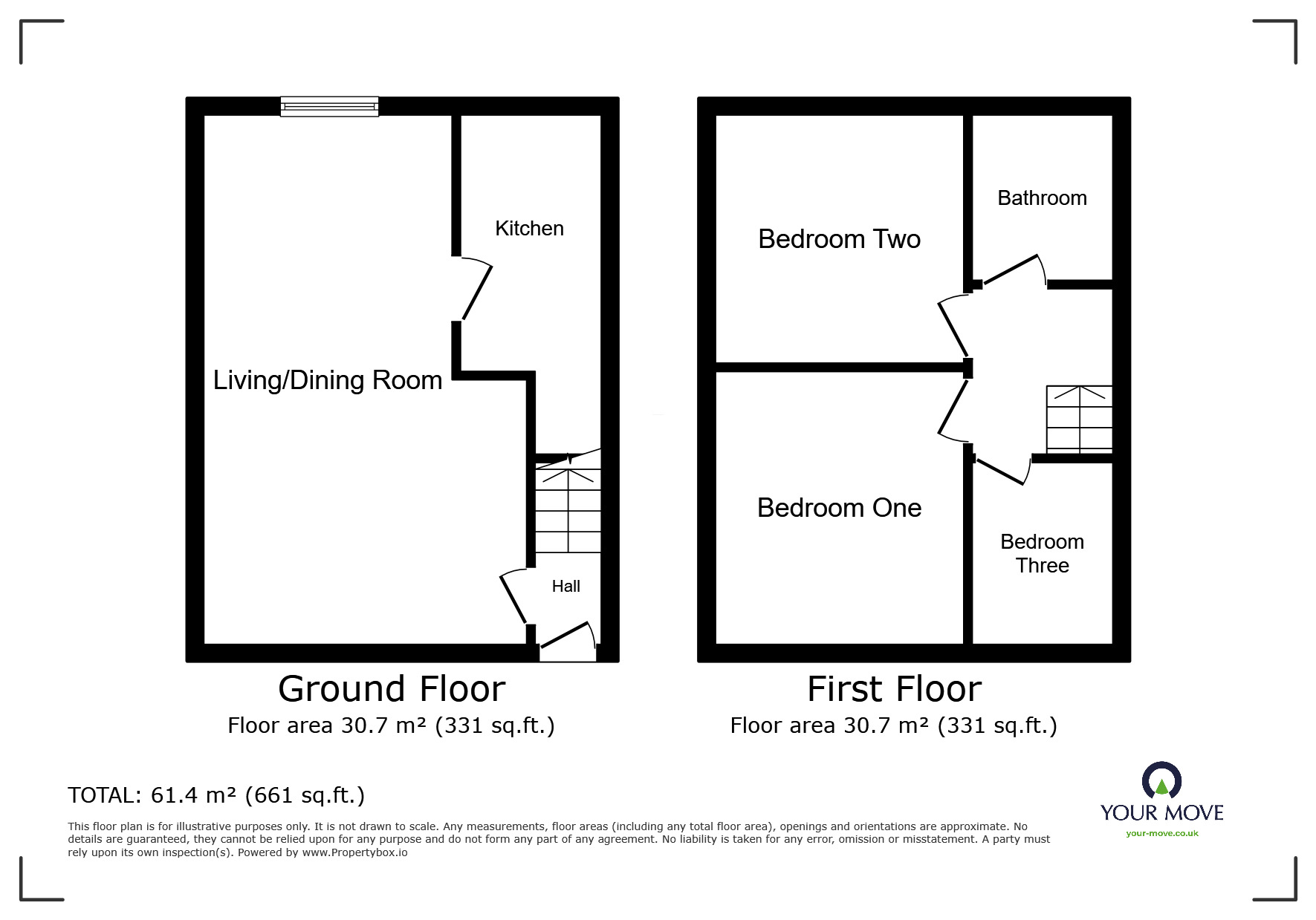 Floorplan of 3 bedroom Mid Terrace House for sale, Burnmoor Road, Bolton, Greater Manchester, BL2