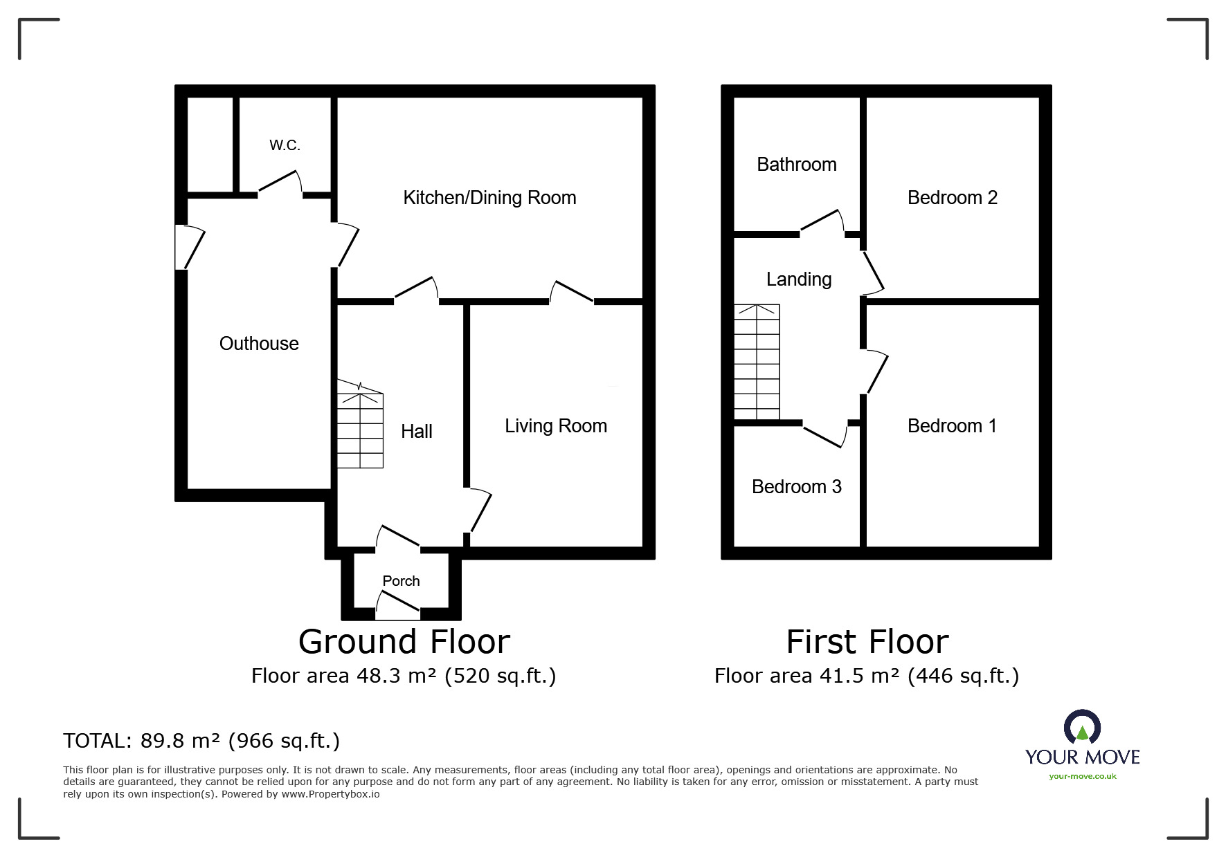 Floorplan of 3 bedroom Semi Detached House for sale, Holme Avenue, Bury, Greater Manchester, BL8