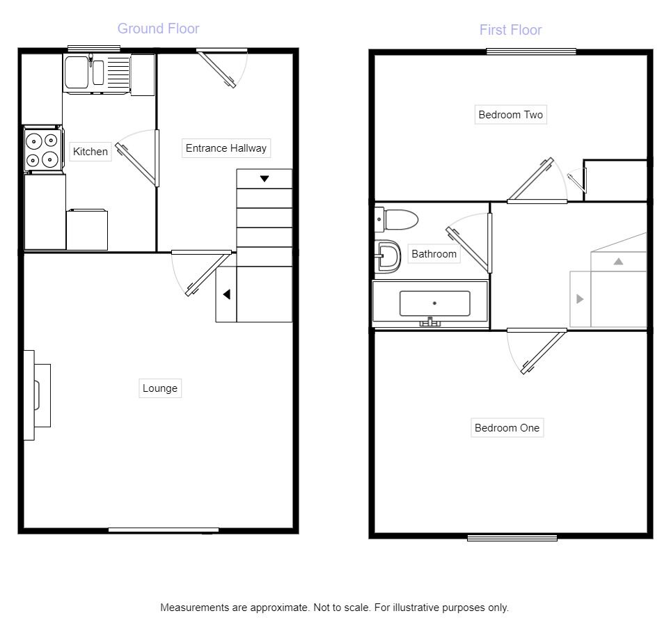 Floorplan of 2 bedroom Mid Terrace House to rent, Meadow Road, Droitwich, Worcestershire, WR9