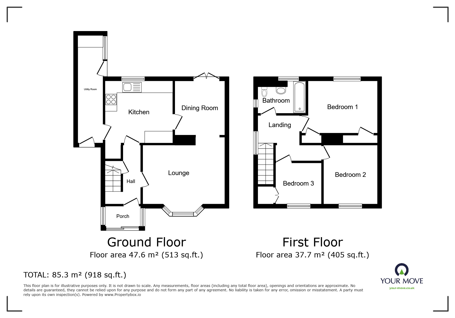 Floorplan of 3 bedroom Semi Detached House for sale, Coney Green Drive, Birmingham, West Midlands, B31