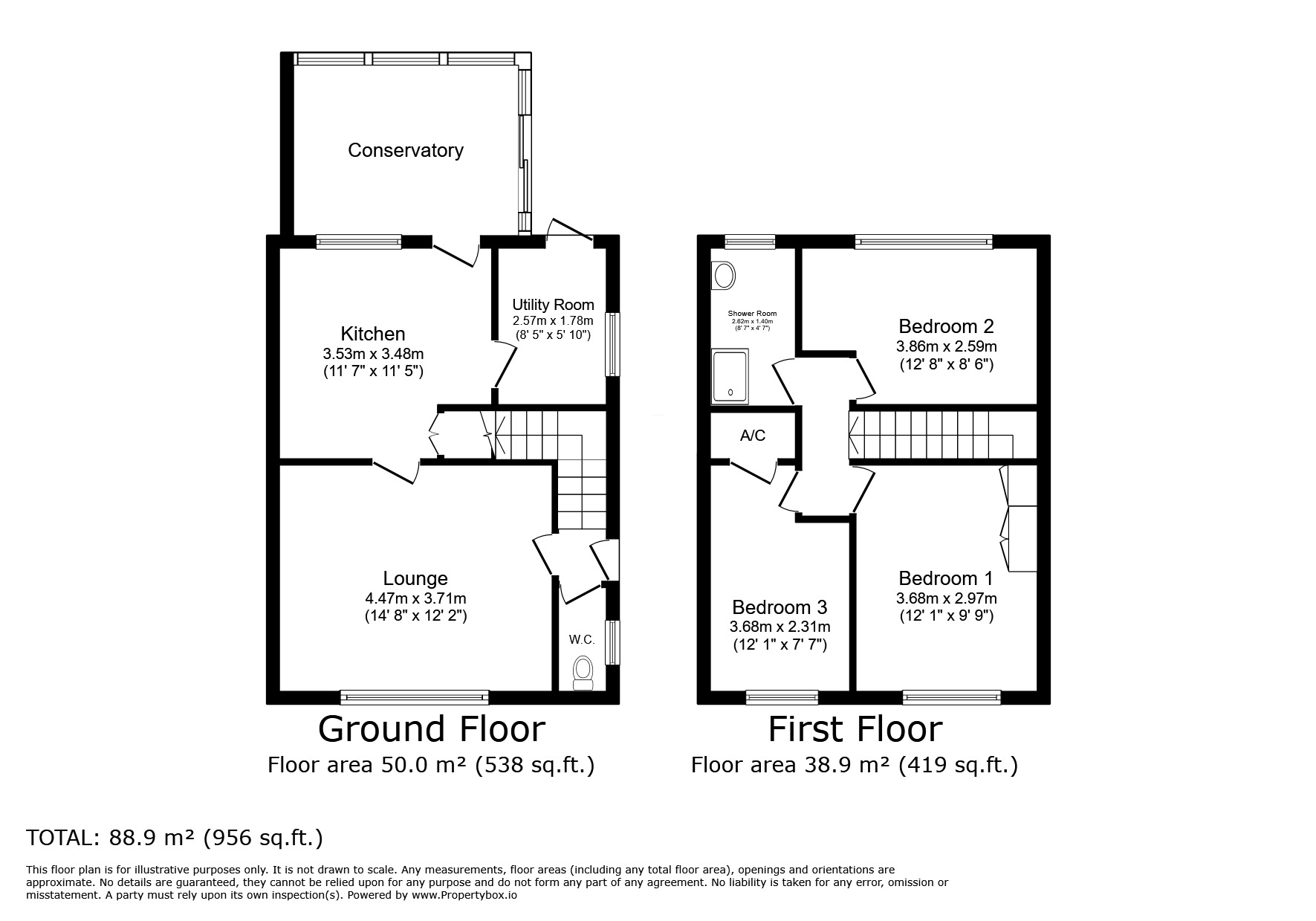 Floorplan of 3 bedroom Semi Detached House for sale, Edwin Crescent, Bromsgrove, Worcestershire, B60