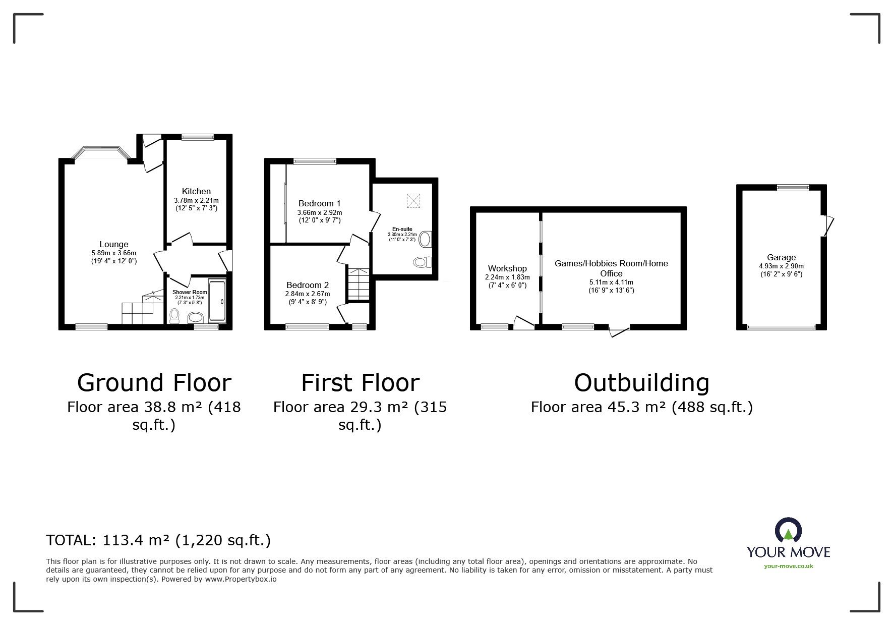 Floorplan of 2 bedroom End Terrace House for sale, Bewell Head, Bromsgrove, Worcestershire, B61