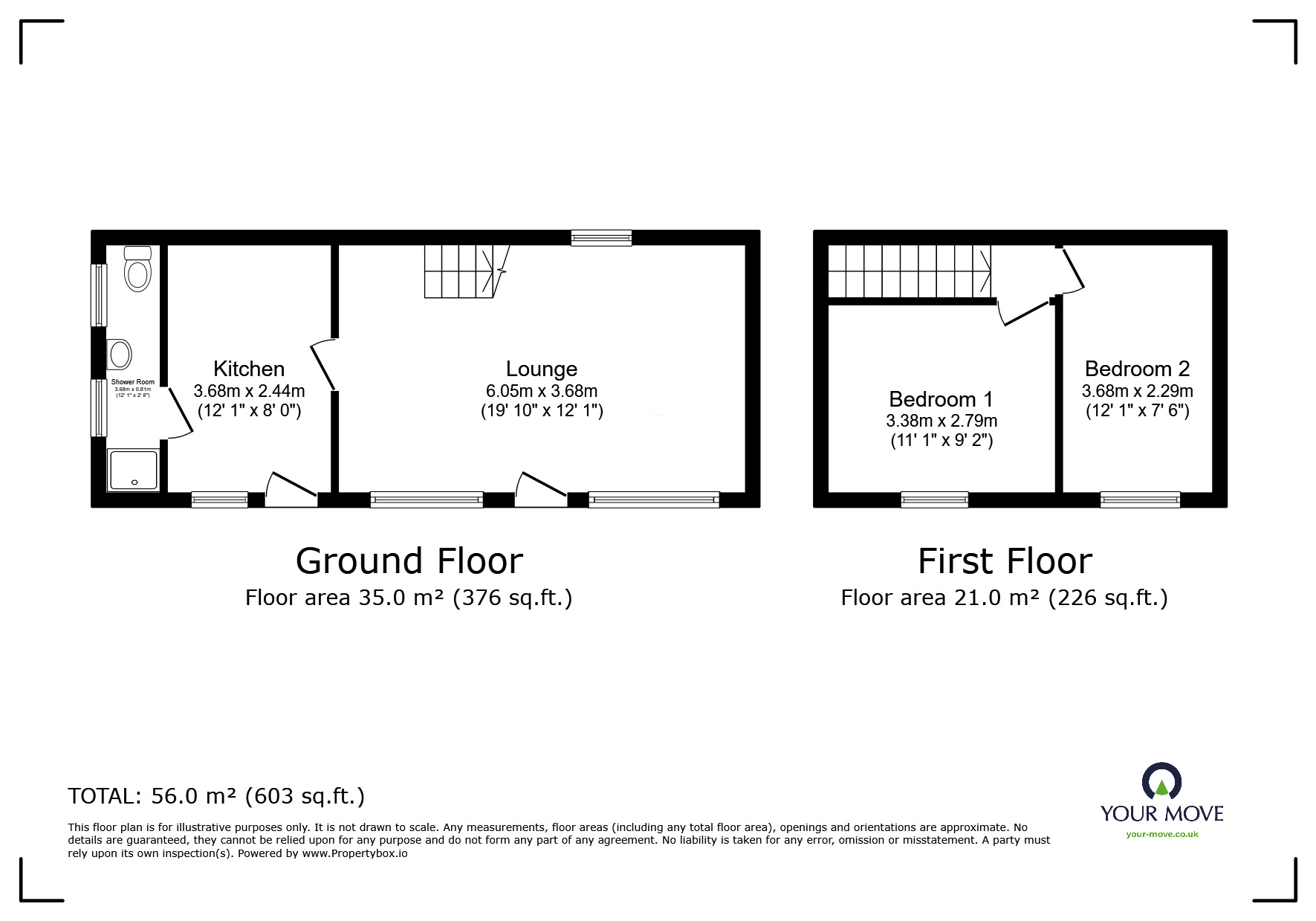 Floorplan of 2 bedroom Detached House for sale, Holly Road, Bromsgrove, Worcestershire, B61