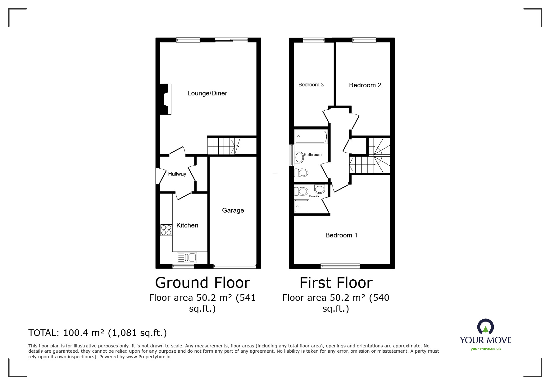 Floorplan of 3 bedroom Semi Detached House for sale, Stourbridge Road, Catshill, Worcestershire, B61