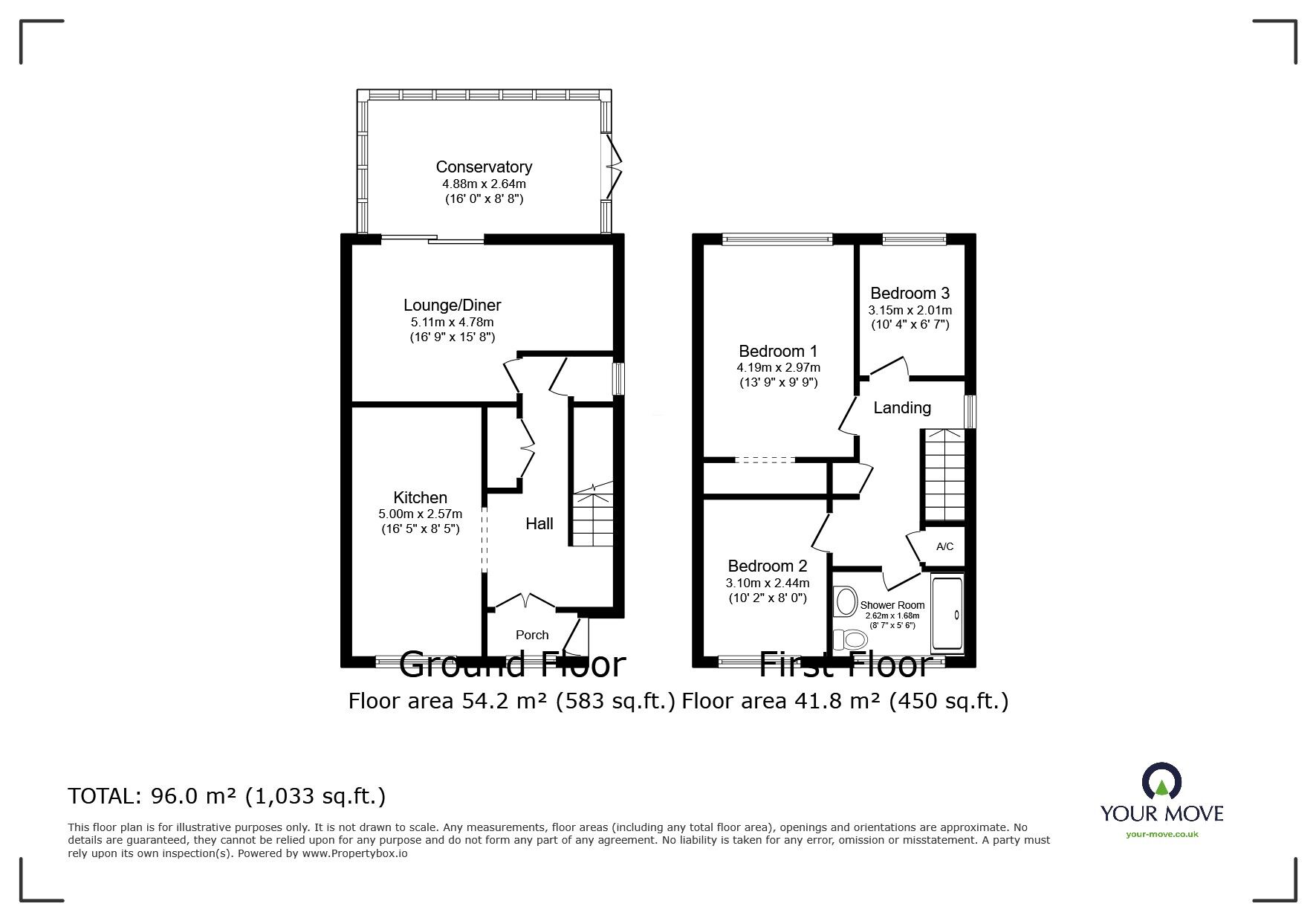 Floorplan of 3 bedroom Semi Detached House for sale, Wrekin Drive, Bromsgrove, Worcestershire, B61