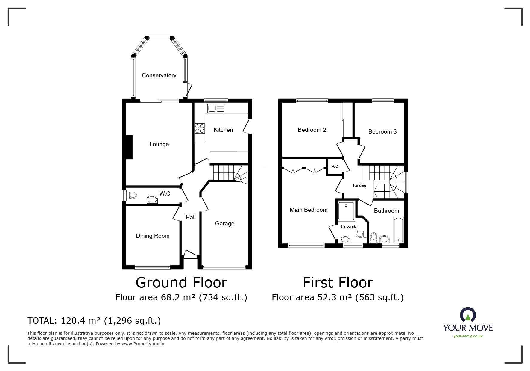 Floorplan of 3 bedroom Detached House for sale, Valencia Road, Bromsgrove, Worcestershire, B60