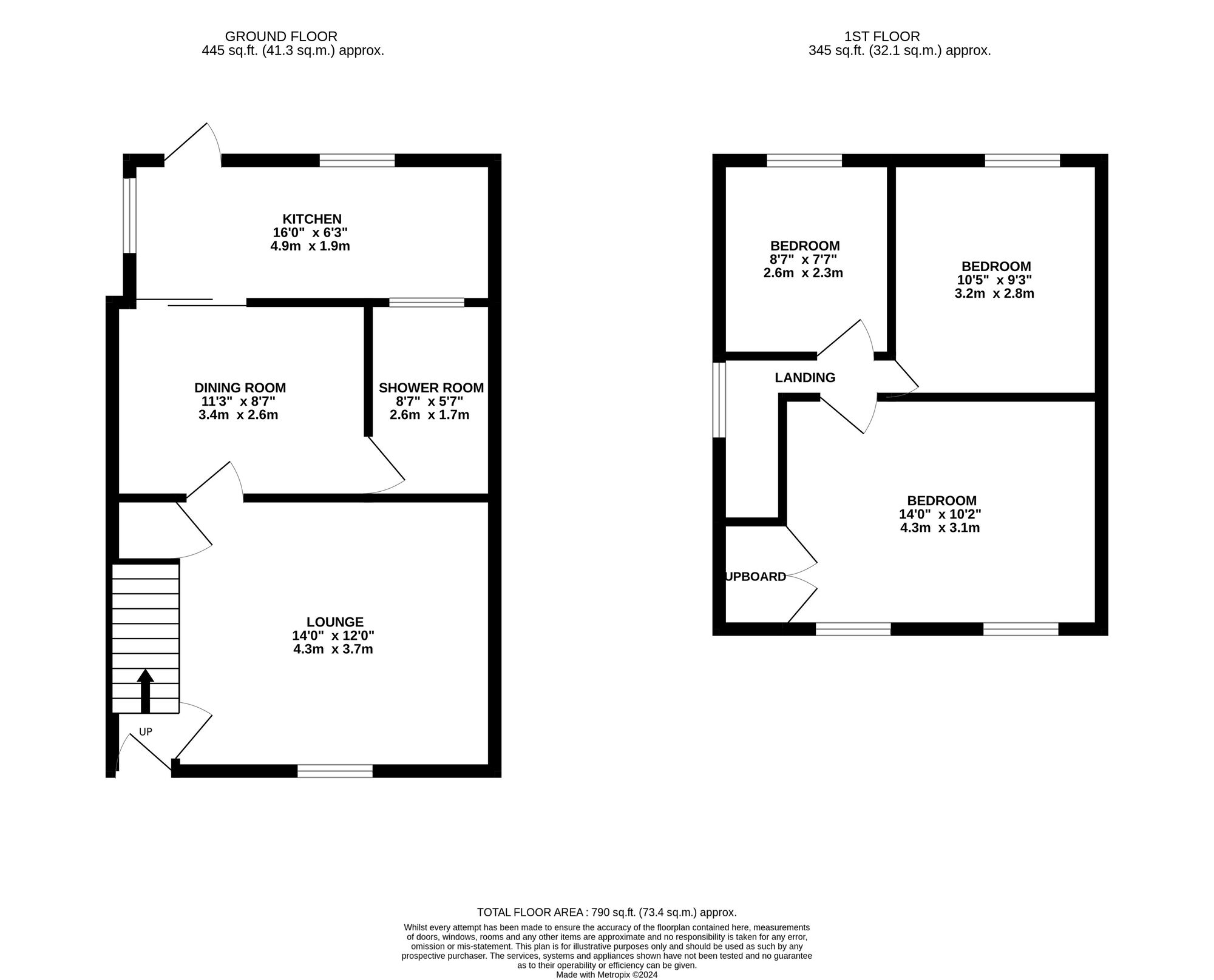 Floorplan of 3 bedroom Semi Detached House for sale, Wyndhurst Road, Birmingham, West Midlands, B33