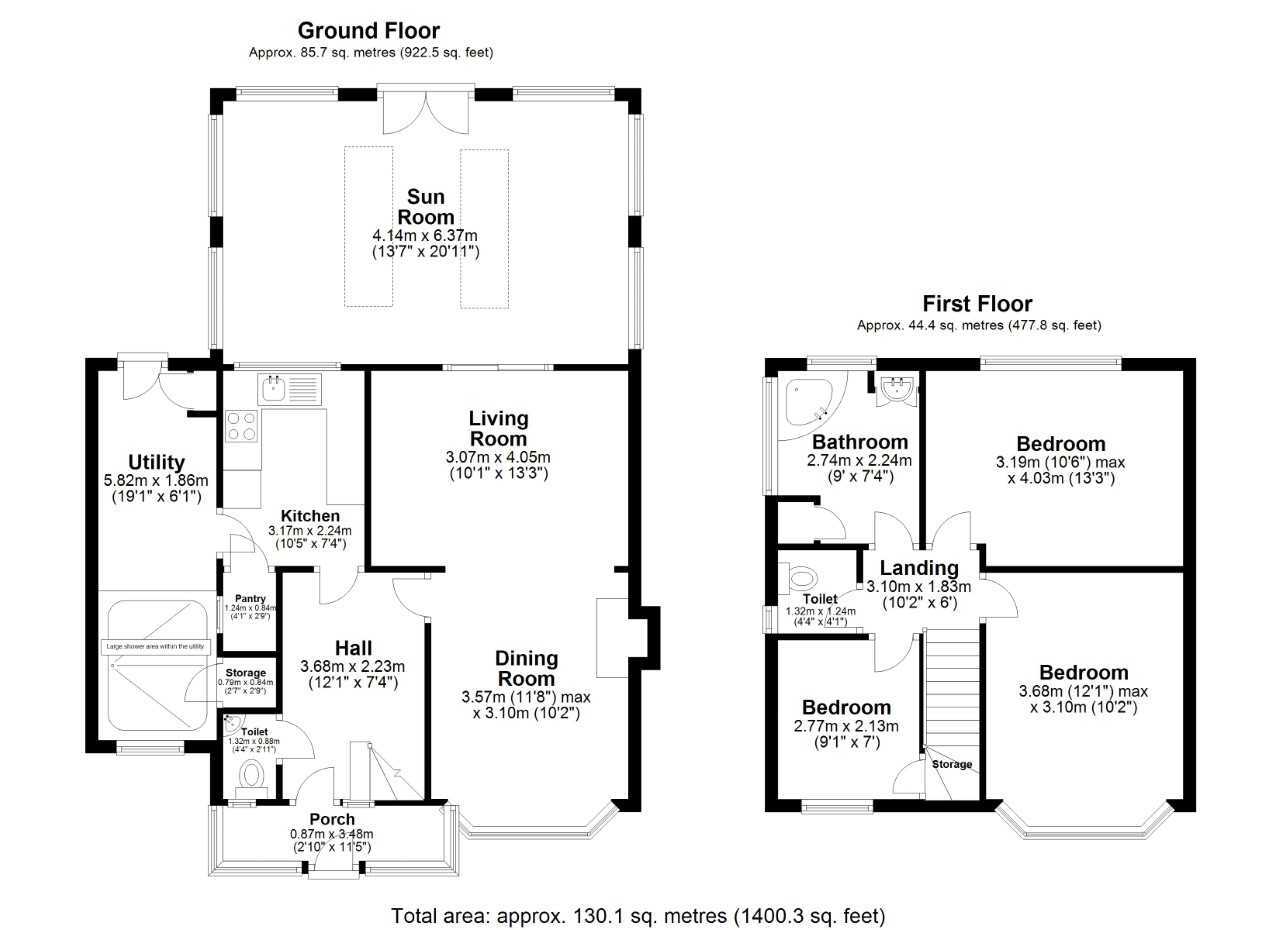 Floorplan of 3 bedroom Detached House for sale, Collingbourne Avenue, Birmingham, West Midlands, B36