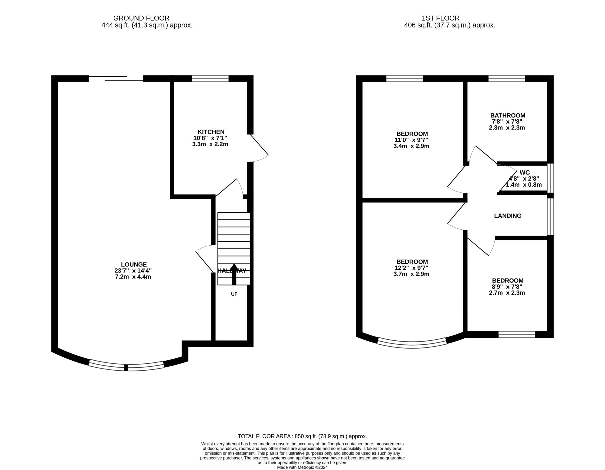 Floorplan of 3 bedroom Semi Detached House for sale, Tomlinson Road, Birmingham, West Midlands, B36