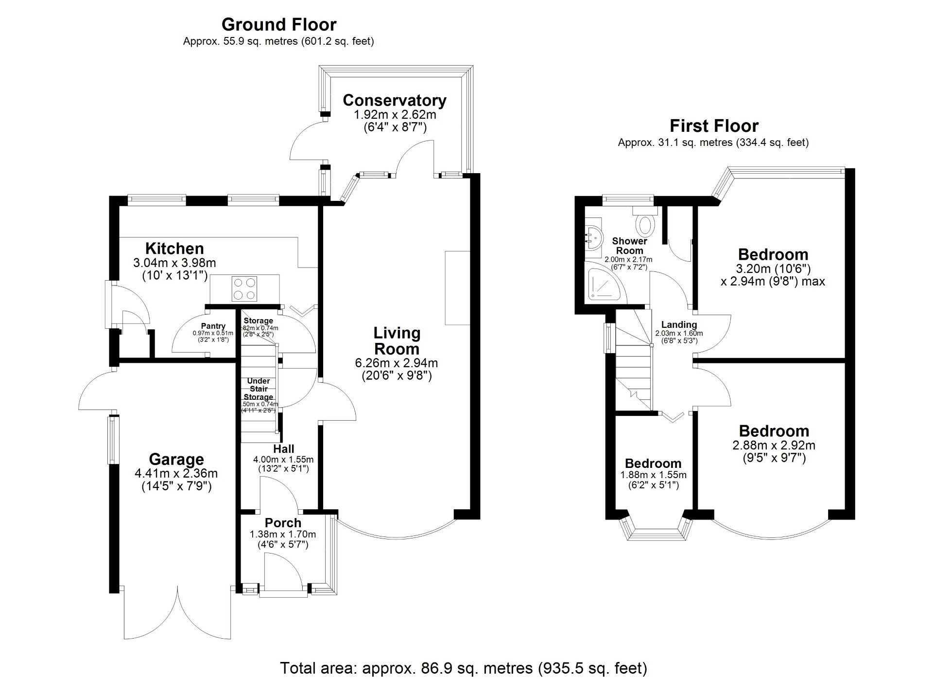 Floorplan of 3 bedroom Semi Detached House for sale, Elmfield Road, Birmingham, West Midlands, B36